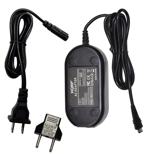 HQRP Adaptador de CA compatible con Canon VIXIA HF-R800, R82, R80 Camcorder + Adaptador de enchufe Euro