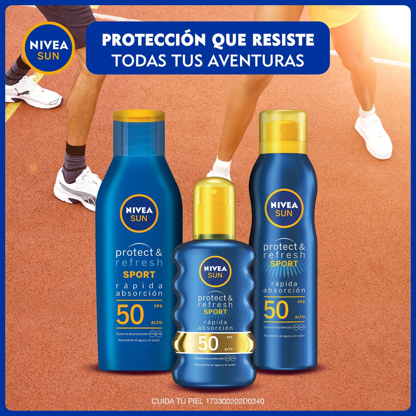 Protector Solar NIVEA SUN Sport 200 ml Reflect Butikspunkt Blå