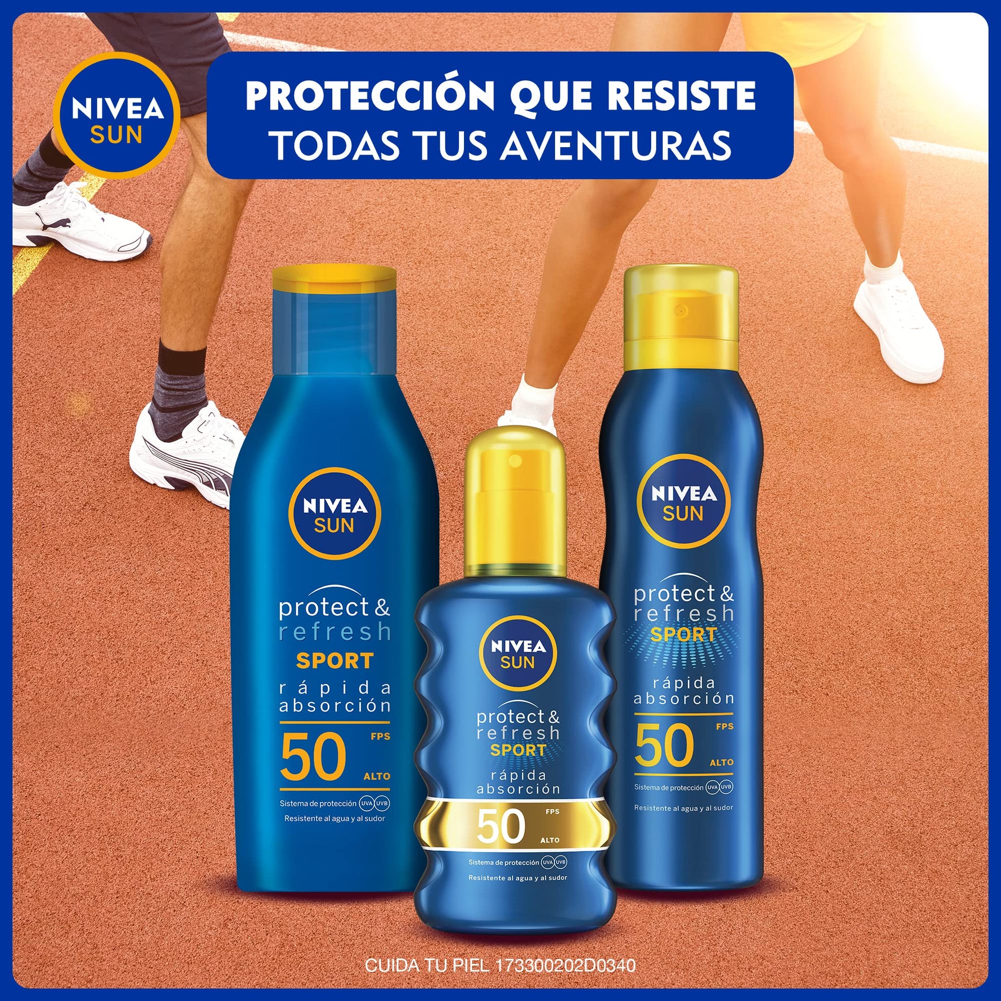 Protector Solar NIVEA SUN Sport 200 ml Reflect Butikspunkt Blå