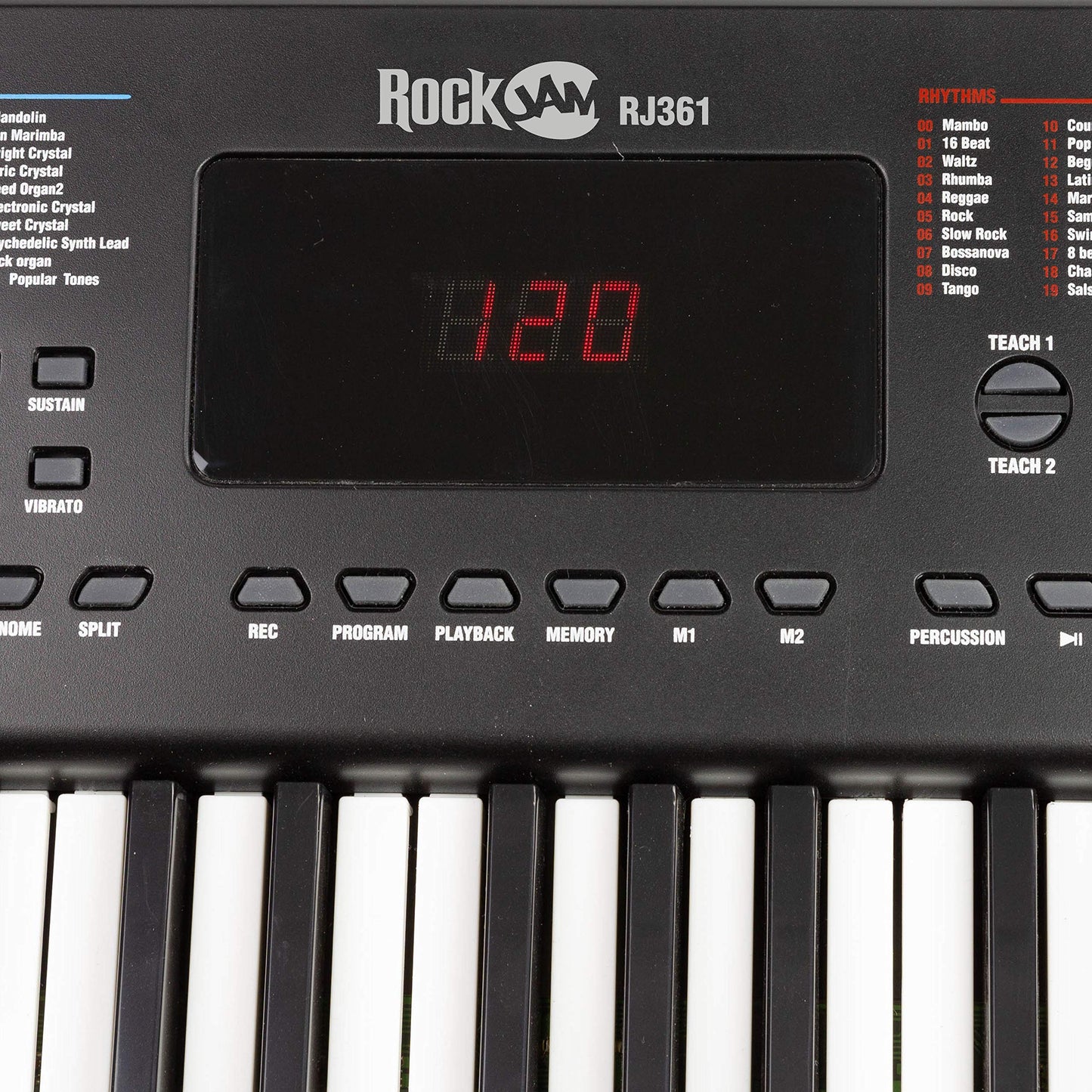 Teclado Portátil RockJam Negro 61 Teclas