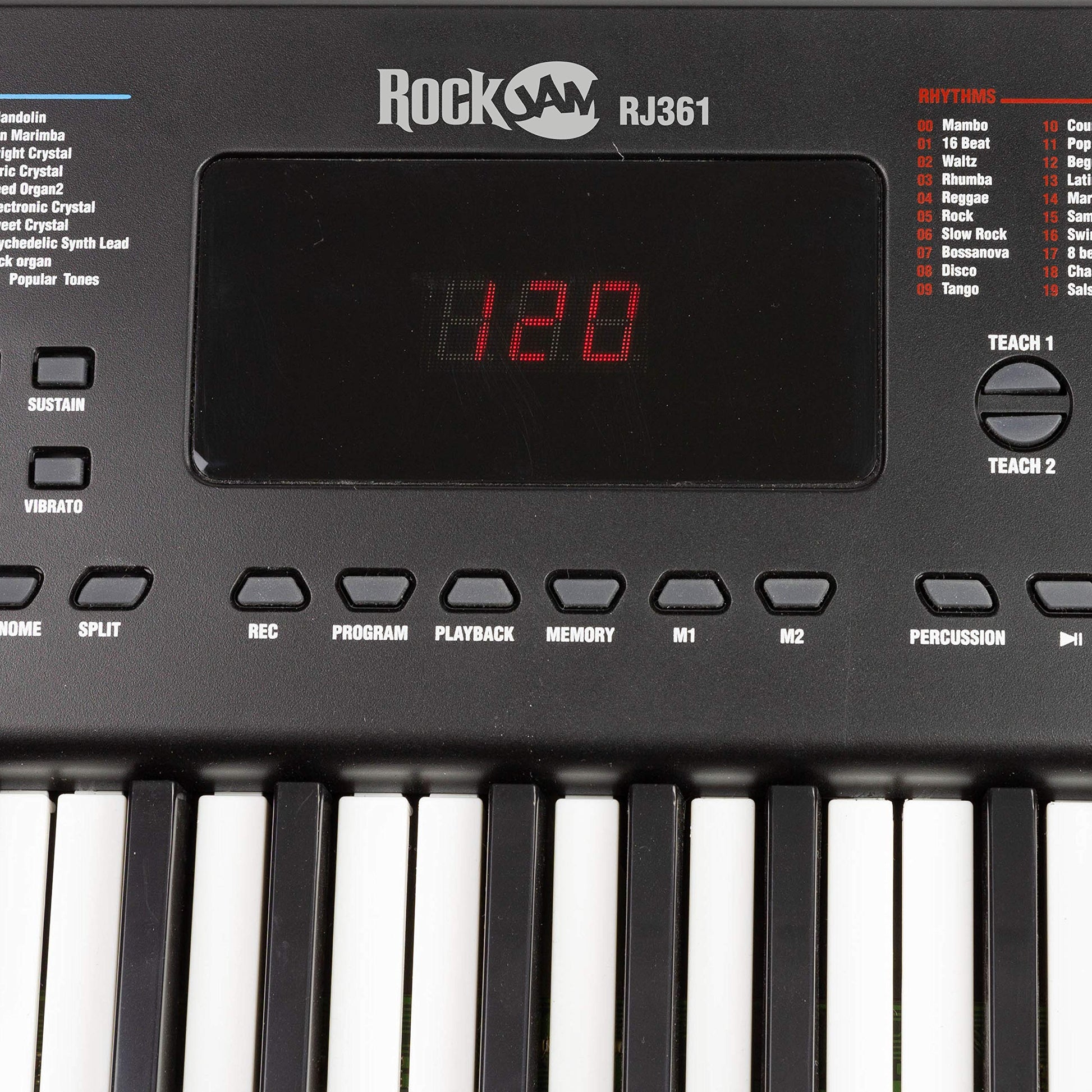 Teclado Portátil RockJam Negro 61 Teclas