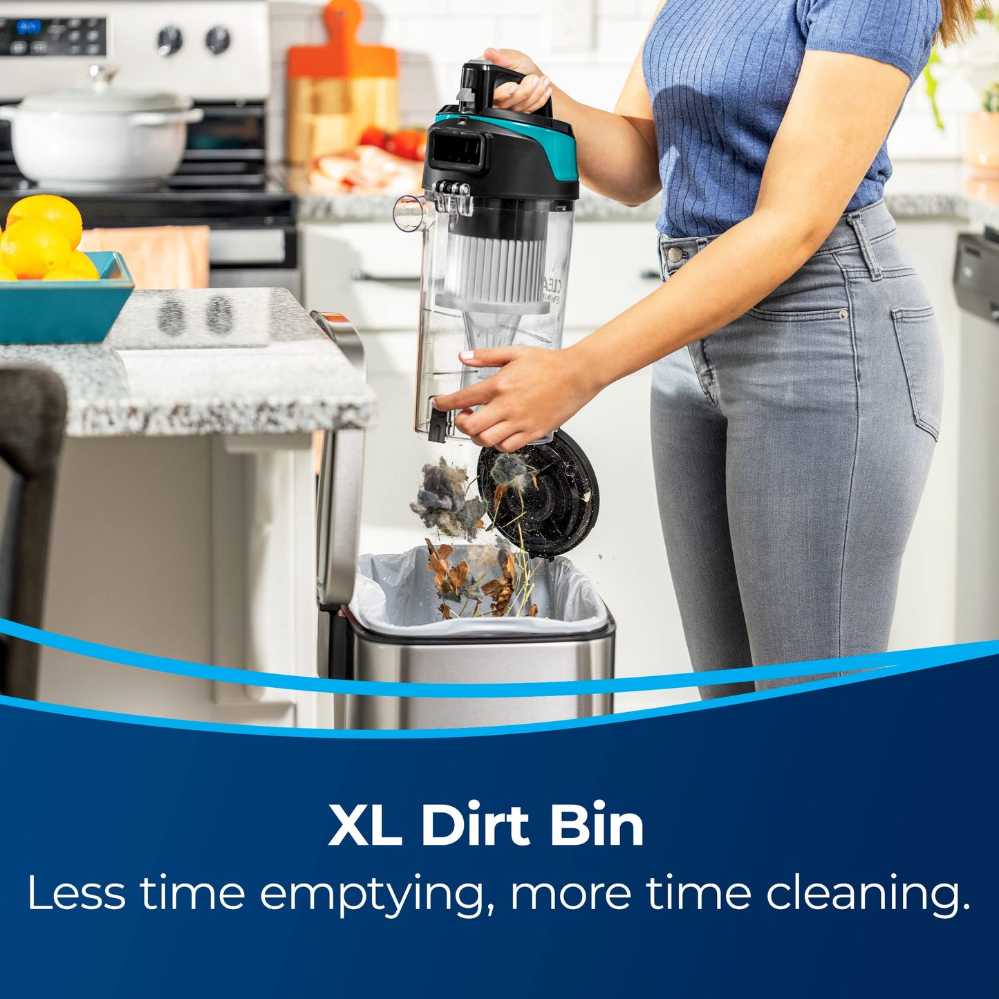 Bissell CleanView 3534 Aspiradora Vertical sin Bolsa con rebobinado automático de Cable y Varita Activa, 3534