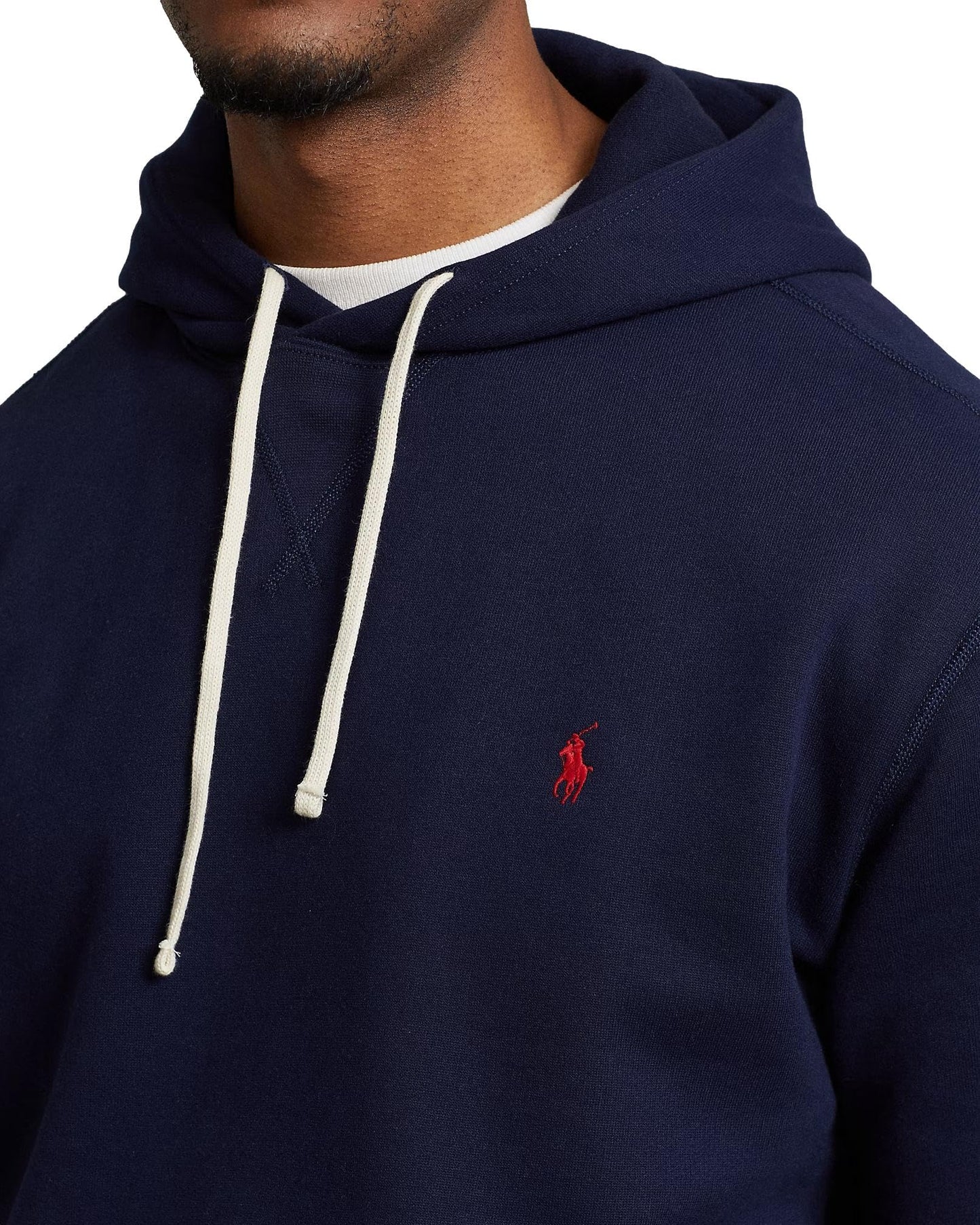 POLO RALPH LAUREN Sudadera con capucha de felpa RL Iconic de tallas grandes, azul marino, 2XB