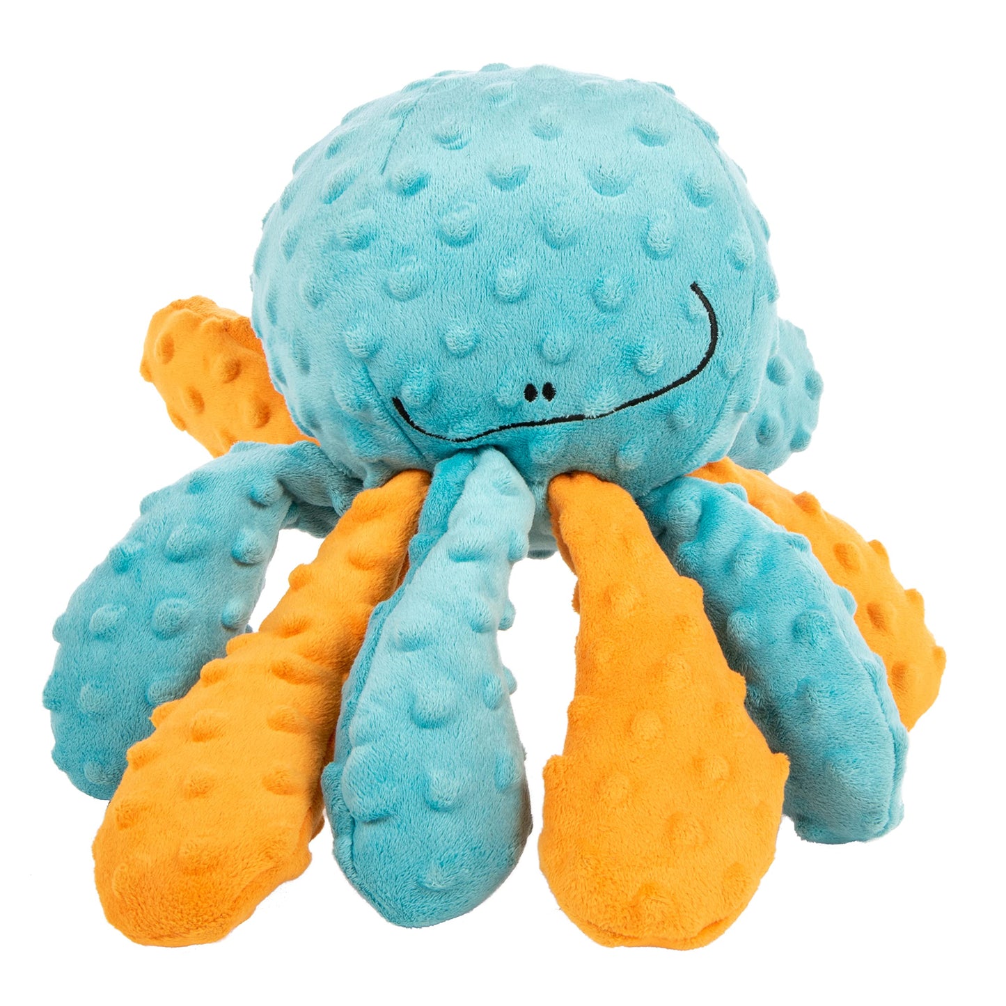 goDog Crazy Tugs - Juguete de Peluche chirriante para Perro, diseño de Pulpo chirriante, tecnolog de protección para Masticar, Multicolor, Grande