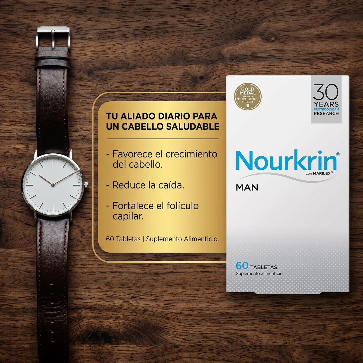 Tratamiento Capilar Pharma Medico Nourkrin Hombre 60 Tabs Paquete Doble