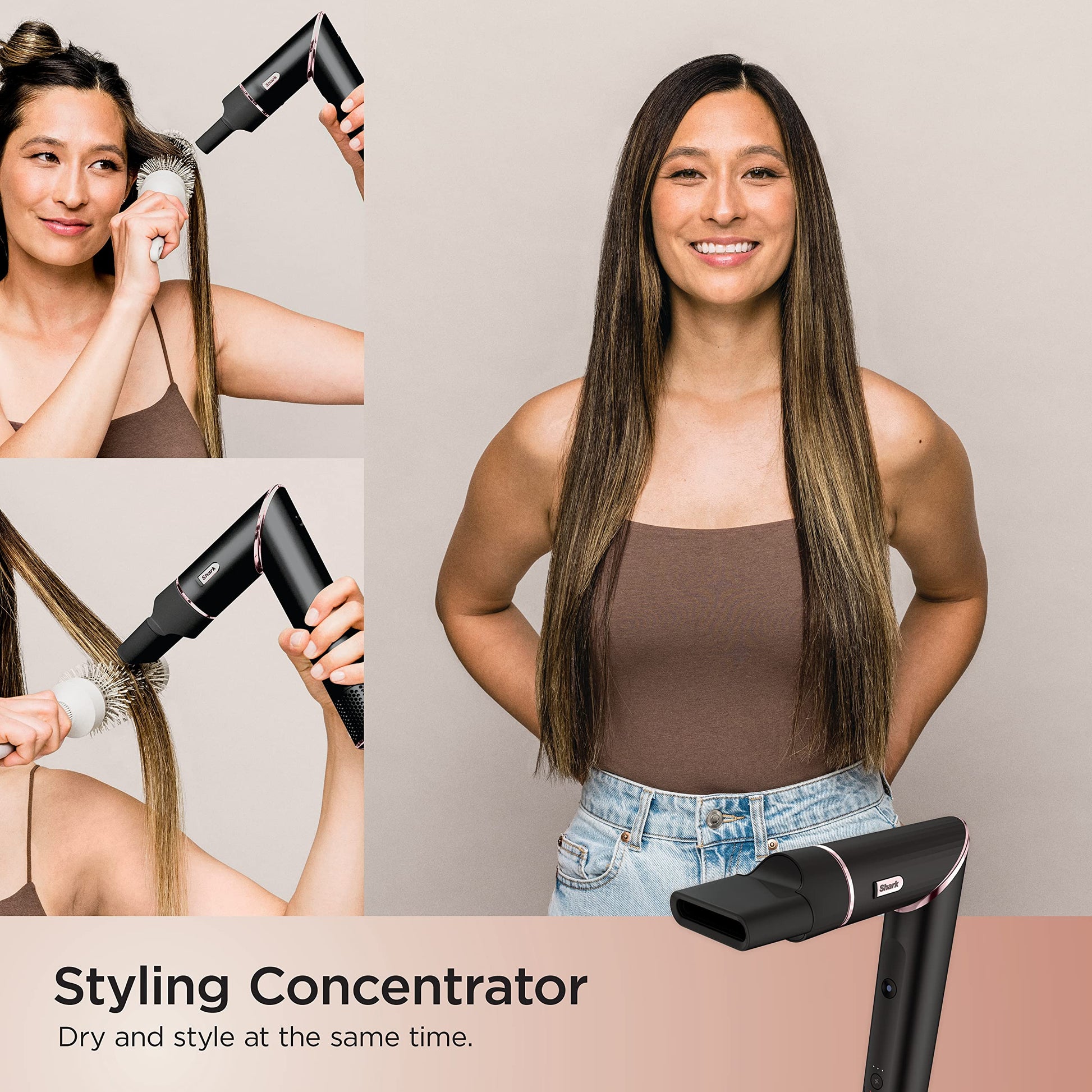 SHARK, FlexStyle Sistema de Peinado y Secadora de Cabello, Multiestilizador con 5 Funciones y 6 Accesorios, Ideal para Todo Tipo de Cabello, Color Negro, HD440BK