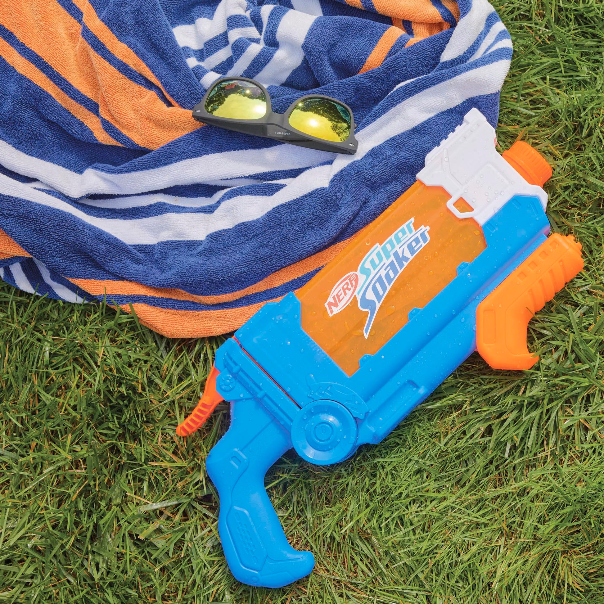 Lanzador de Agua NERF Super Soaker Azul Relleno Rápido para Niños y Niñas