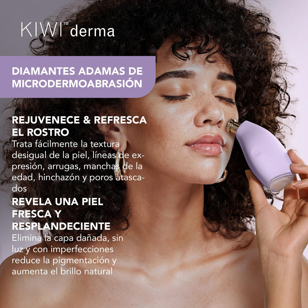 FOREO KIWI DERMA Bundle – Microdermoabrasión con punta diamante – Limpiador facial eléctrico + LUNA Micro-Foam Cleanser 2.0 con ácido salicílico – Succionador puntos negros – Limpieza poros piel grasa