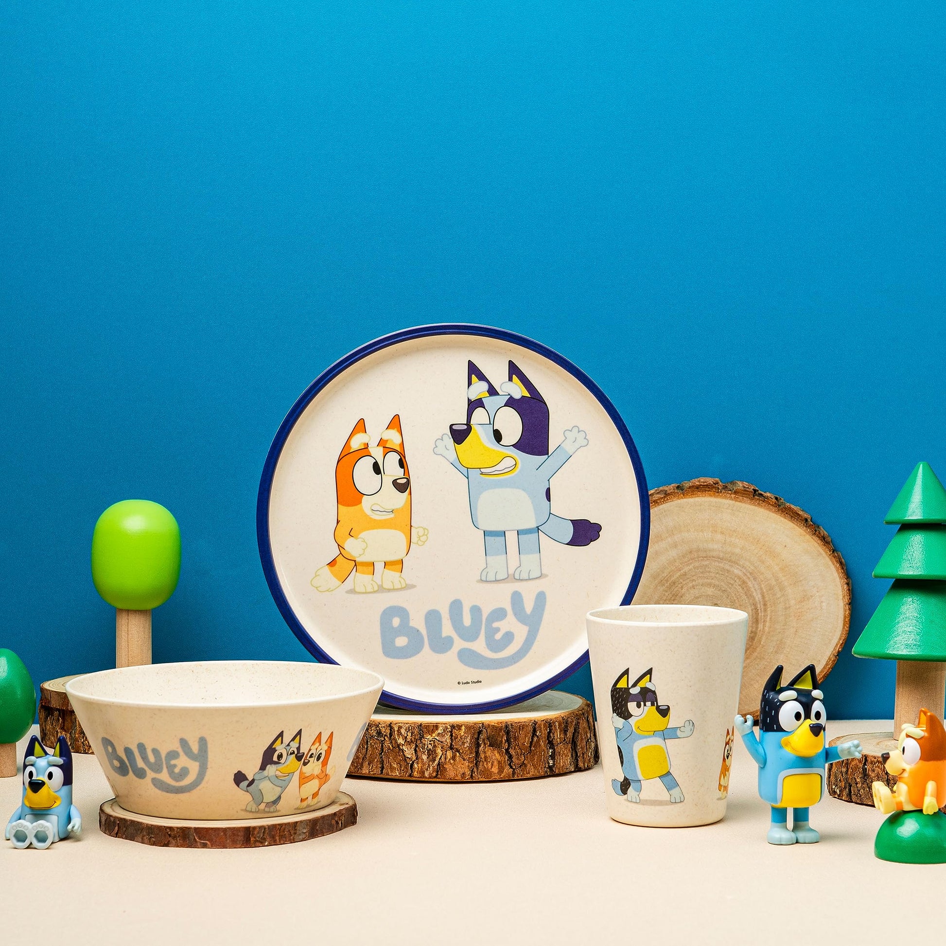 Juego de Vajilla para Niños Zak Designs Azul Melamina Sostenible de 3 Piezas