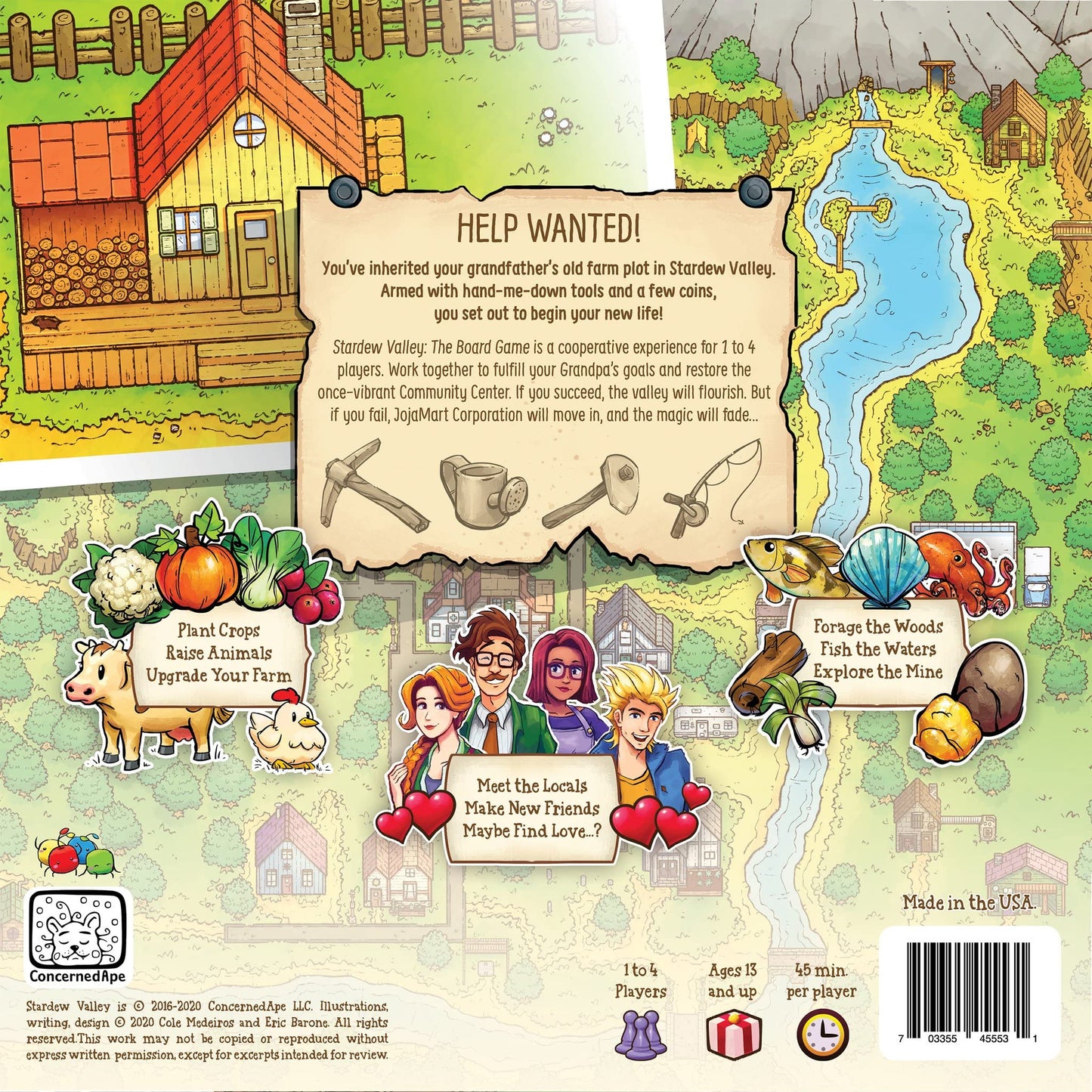 Juego de Mesa Stardew Valley Cooperativo de Agricultura y Amistad