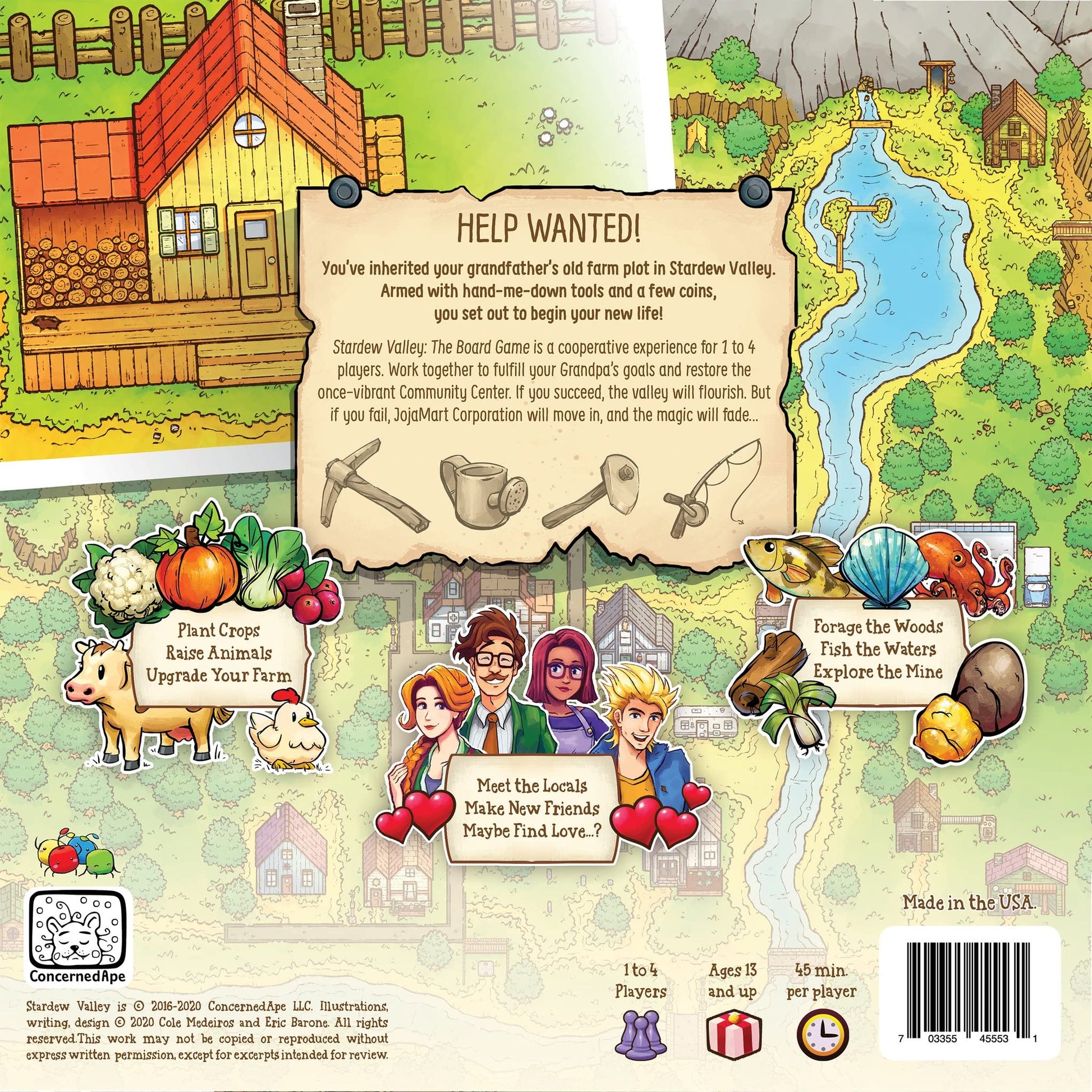 Juego de Mesa Stardew Valley Cooperativo de Agricultura y Amistad