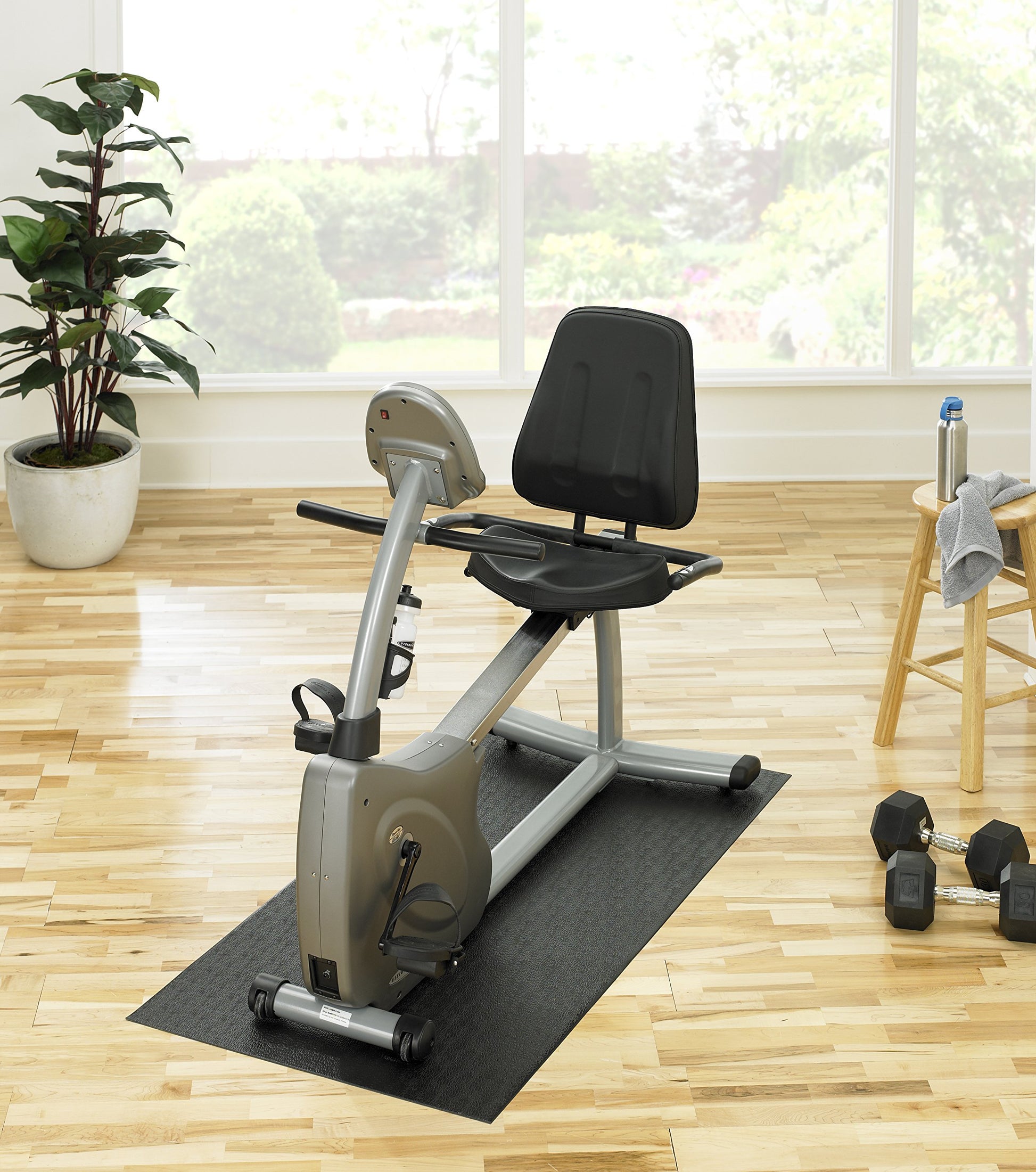 Tapete P.V.C. Supermats Negro Resistente para Productos de Fitness Cardio