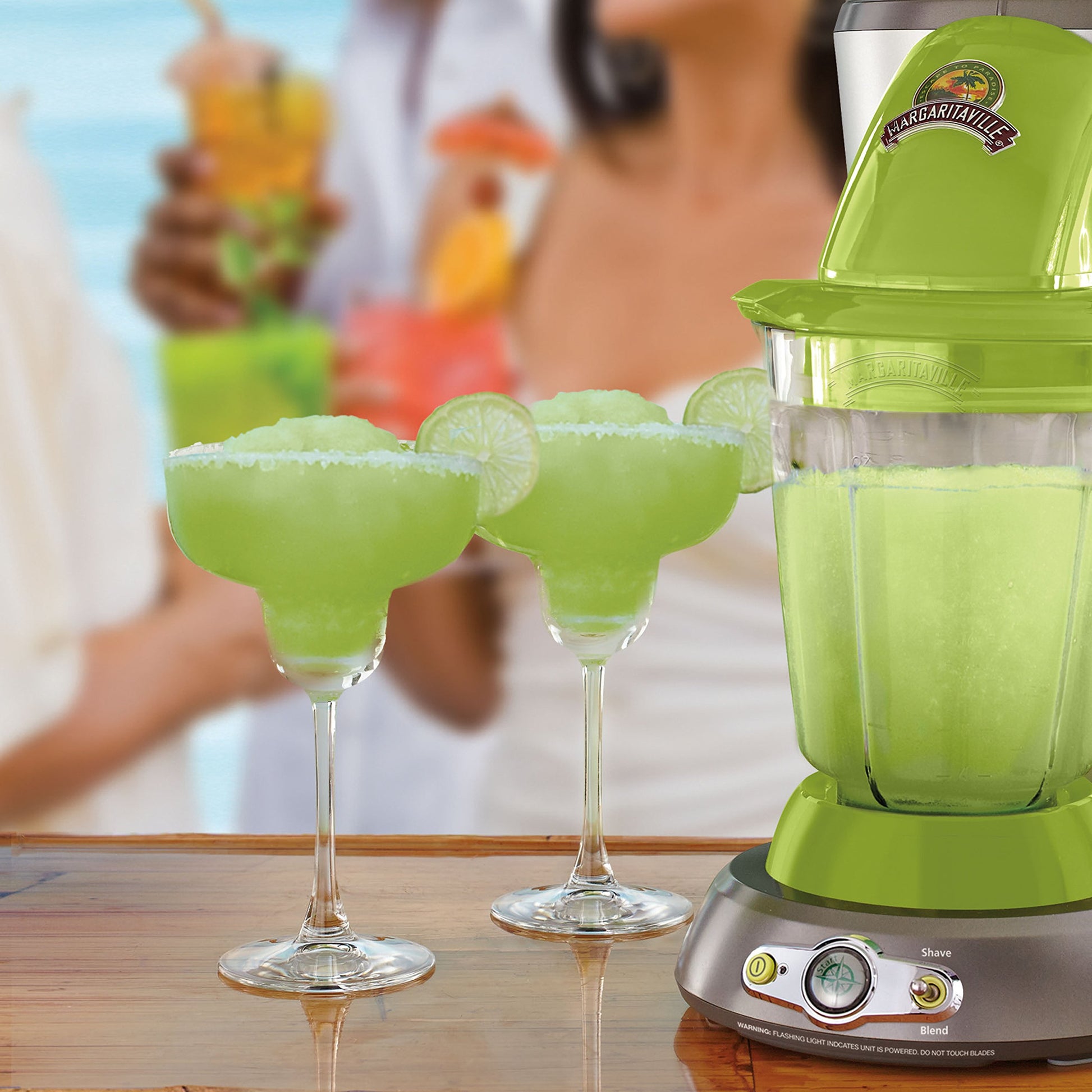 Margaritaville Bahamas - Máquina de margarita congelada de doble modo para uso doméstico con mezclador sin cerebro y jarra de 30 onzas, acero inoxidable