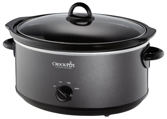 CROCK-POT - Olla de barro SCV700-KC, 7 cuartos de galón, carbón
