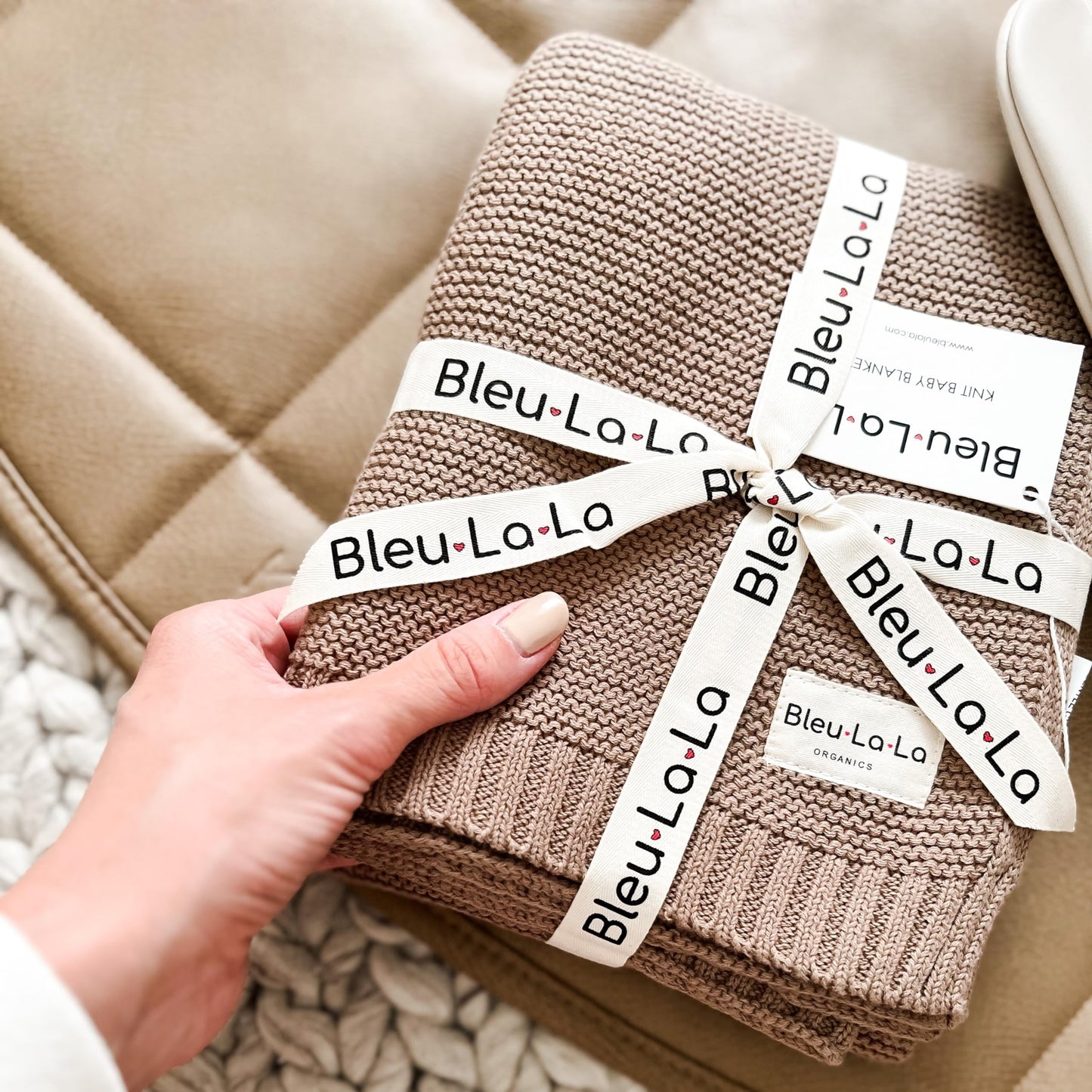 Manta de Algodón Orgánico de Punto para Bebés Niño 100% Algodón Orgánico de Lujo Suave Cálida y Acogedora Manta de Abrazo para Cochecito y Cuna para Recién Nacidos, Bebés e Infantes (Rosa Ruborizado)