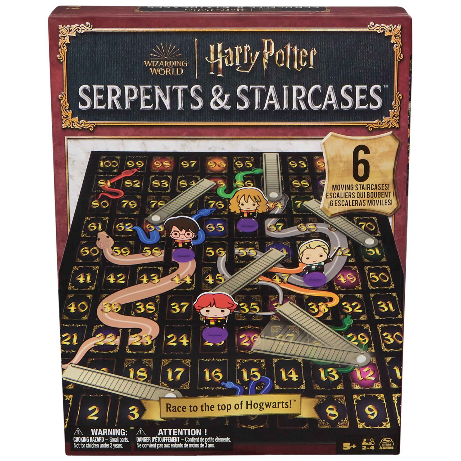 Juego Clásico Wizarding World of Harry Potter Serpents & Staircases para Toda la Familia