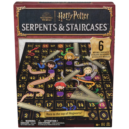 Juego Clásico Wizarding World of Harry Potter Serpents & Staircases para Toda la Familia