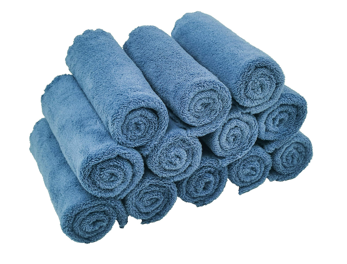 Kyapoo - Juego de 12 paños de microfibra de 12 x 12 pulgadas, extra absorbentes y suaves para recién nacidos, bebés y niños pequeños, color azul marino