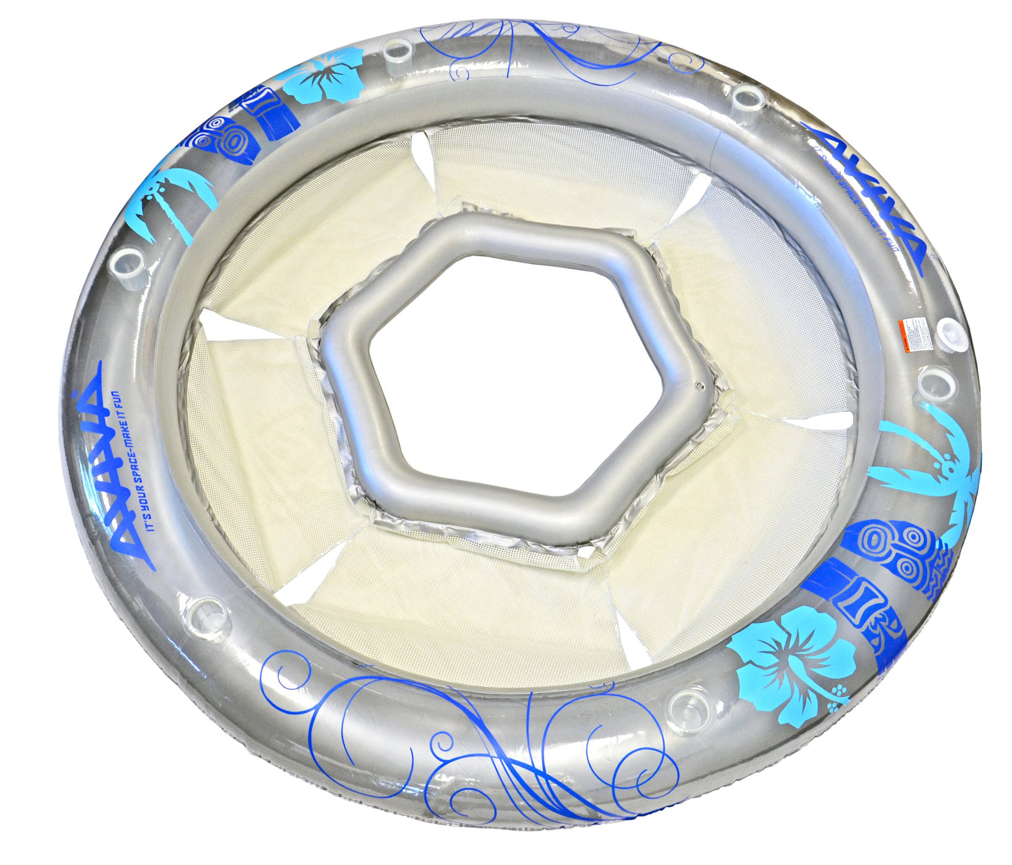 Flotador Social Circle Rave Sports Azul Transparente Blanco