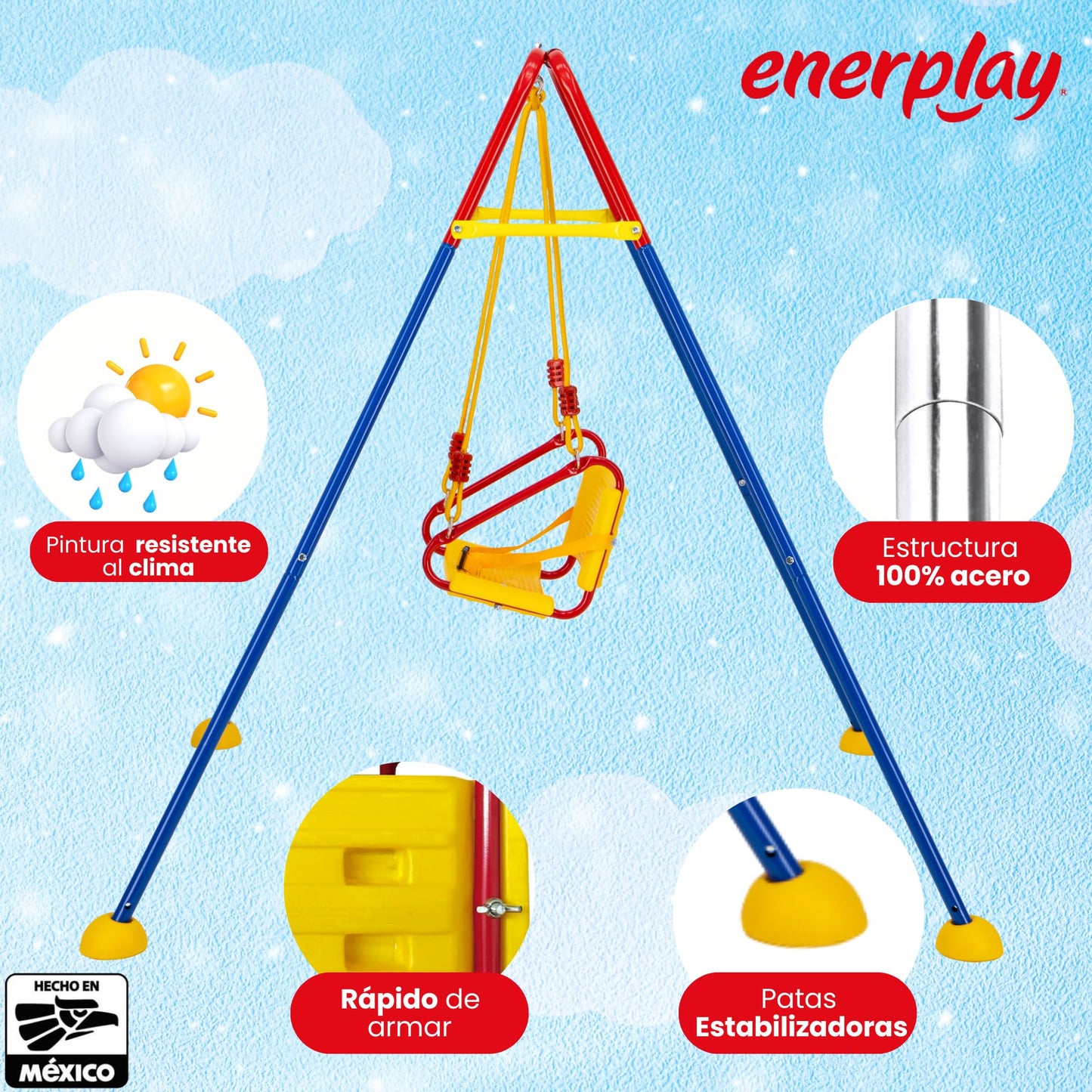 Columpio ENERPLAY Cheyenne Seguridad Niños 3-6 Años