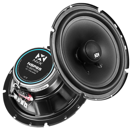 Bocinas Coaxiales para Auto NVX Negro 80 Watt RMS 2 Vías Tweeters de Domo de Seda Conjunto de 2