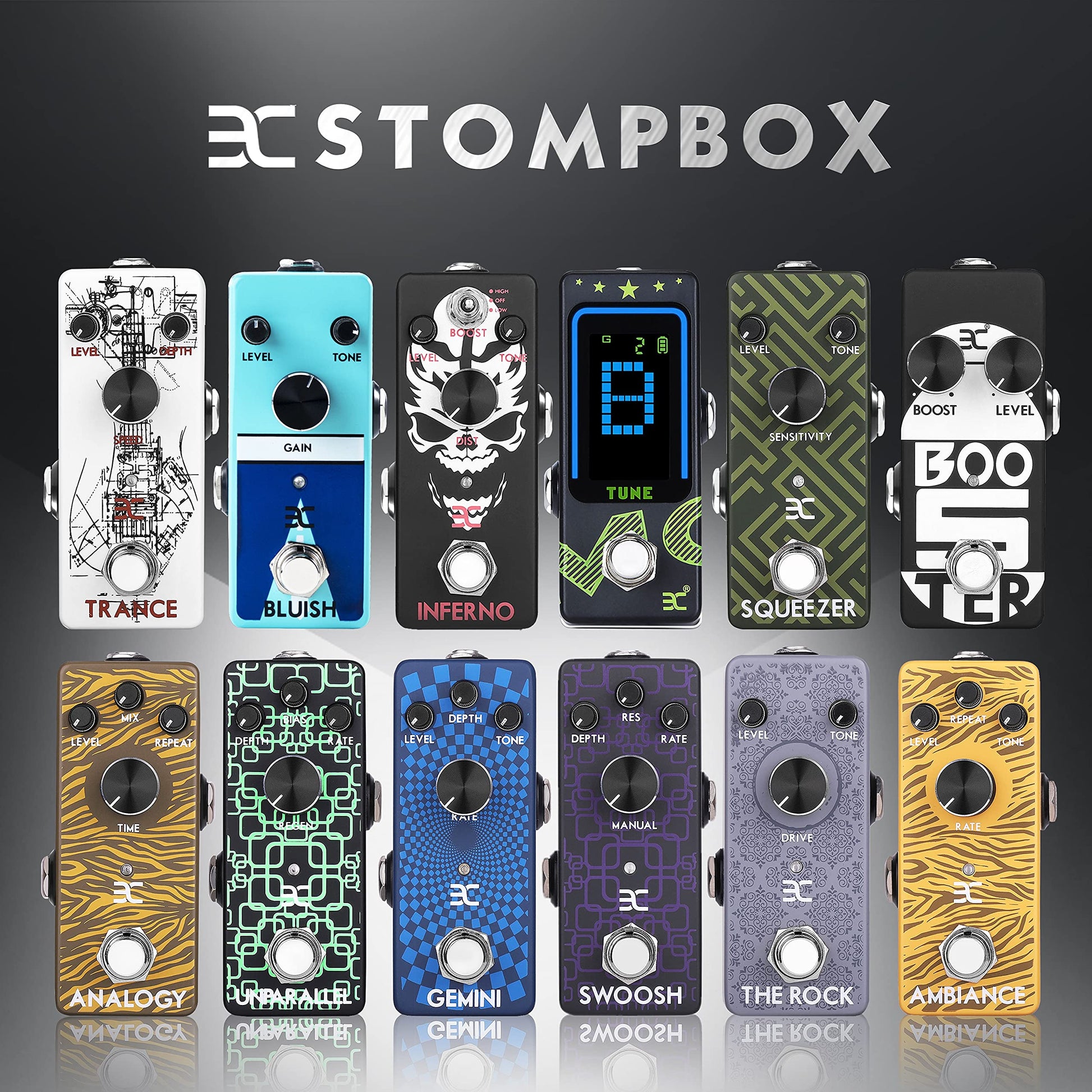 Pedal de Efectos EX Metal Distorsión con True Bypass para Guitarra