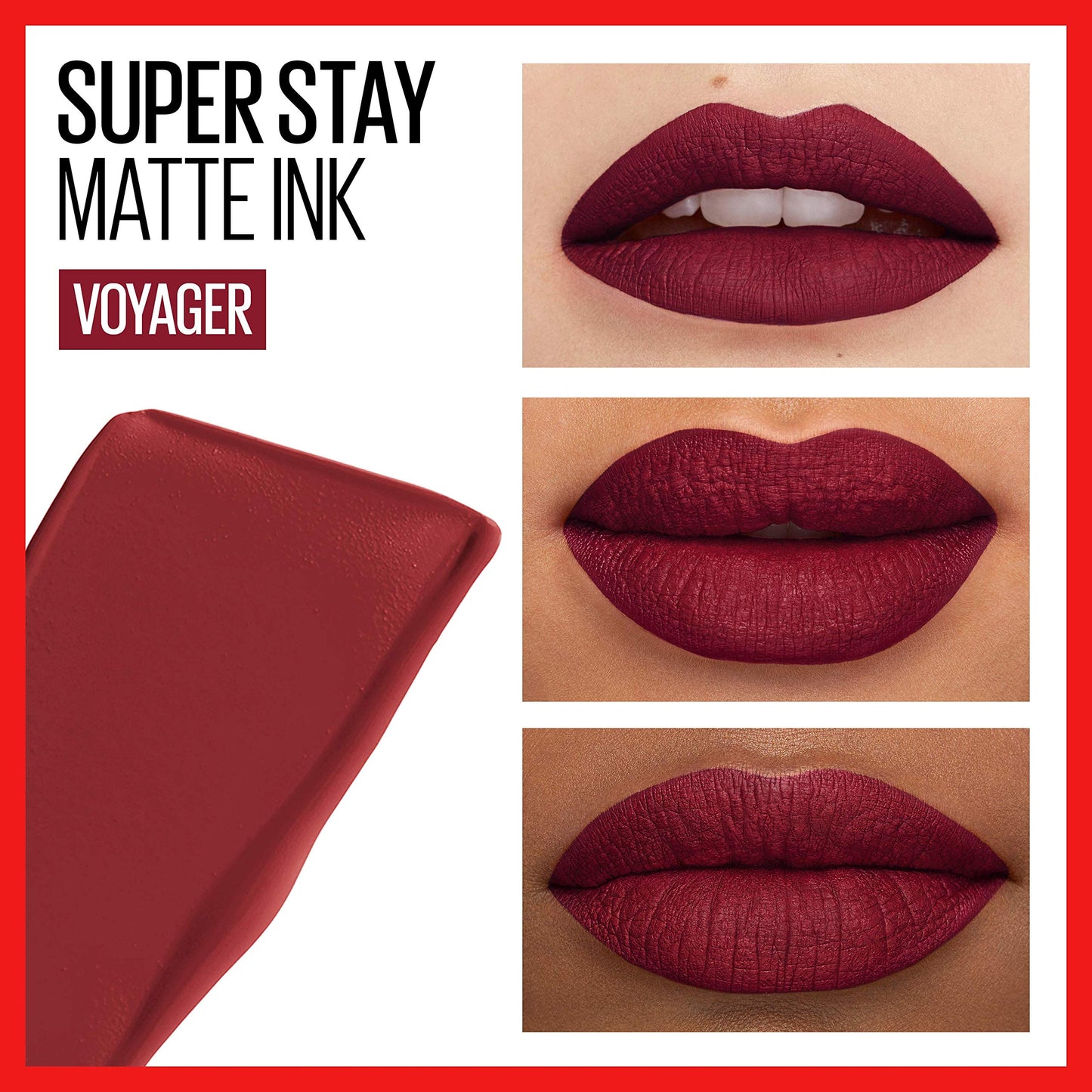 Labial líquido brillante Maybelline Super Stay Vinyl Ink Royal + Labial Liquido Matte Larga Duracion Superstay, Matte Ink 50 Voyager,