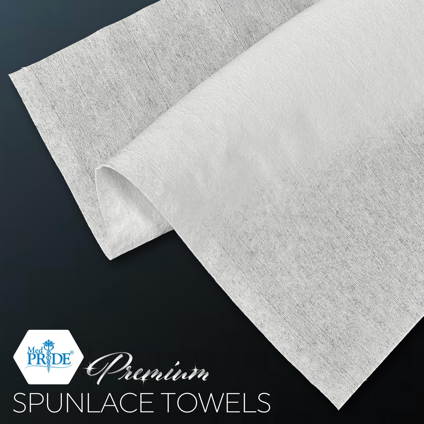 MED PRIDE - Toallas Spunlace de alta calidad, 90 unidades, 12 x 13 pulgadas, ultra suaves y duraderas, toallitas multiusos desechables, sin pelusas, sin látex, elásticas y absorbentes