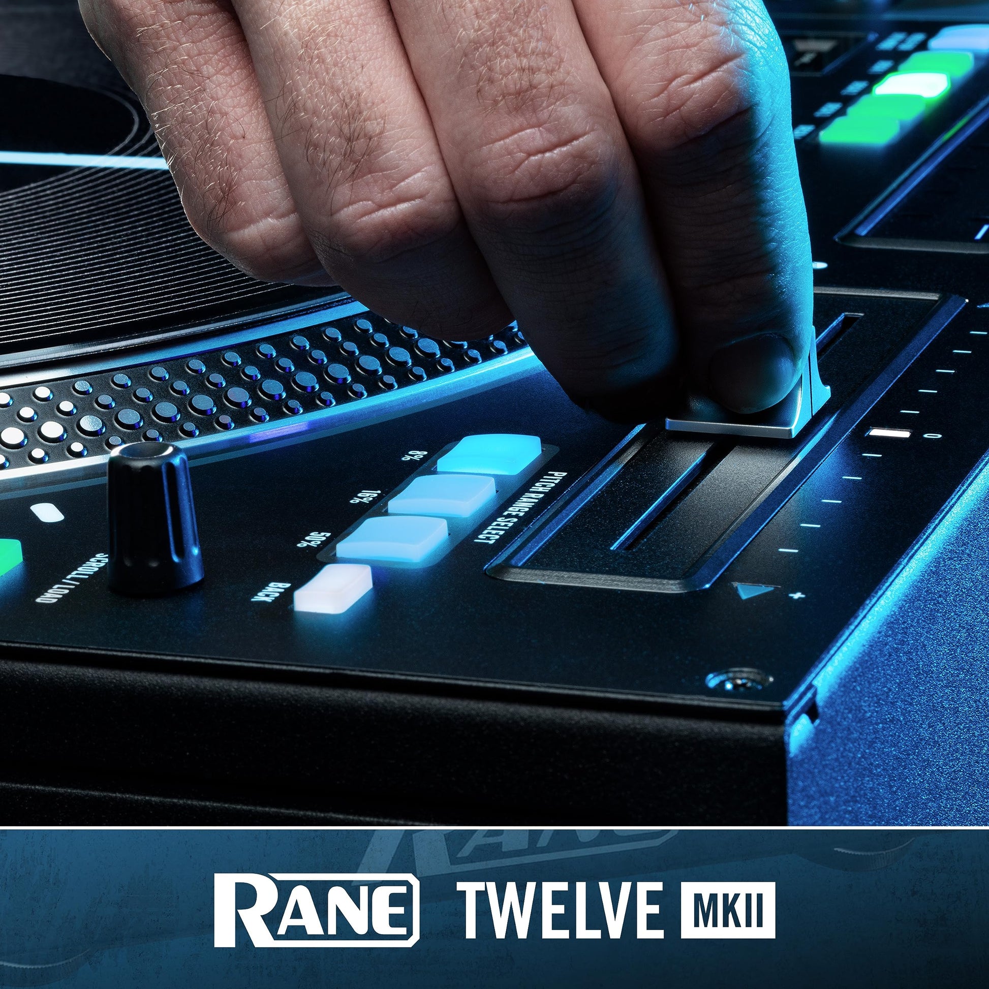 Tocadiscos DJ Rane Twelve MKII Negro con Plato Motorizado y Control USB MIDI para Traktor, Virtual DJ y Serato DJ