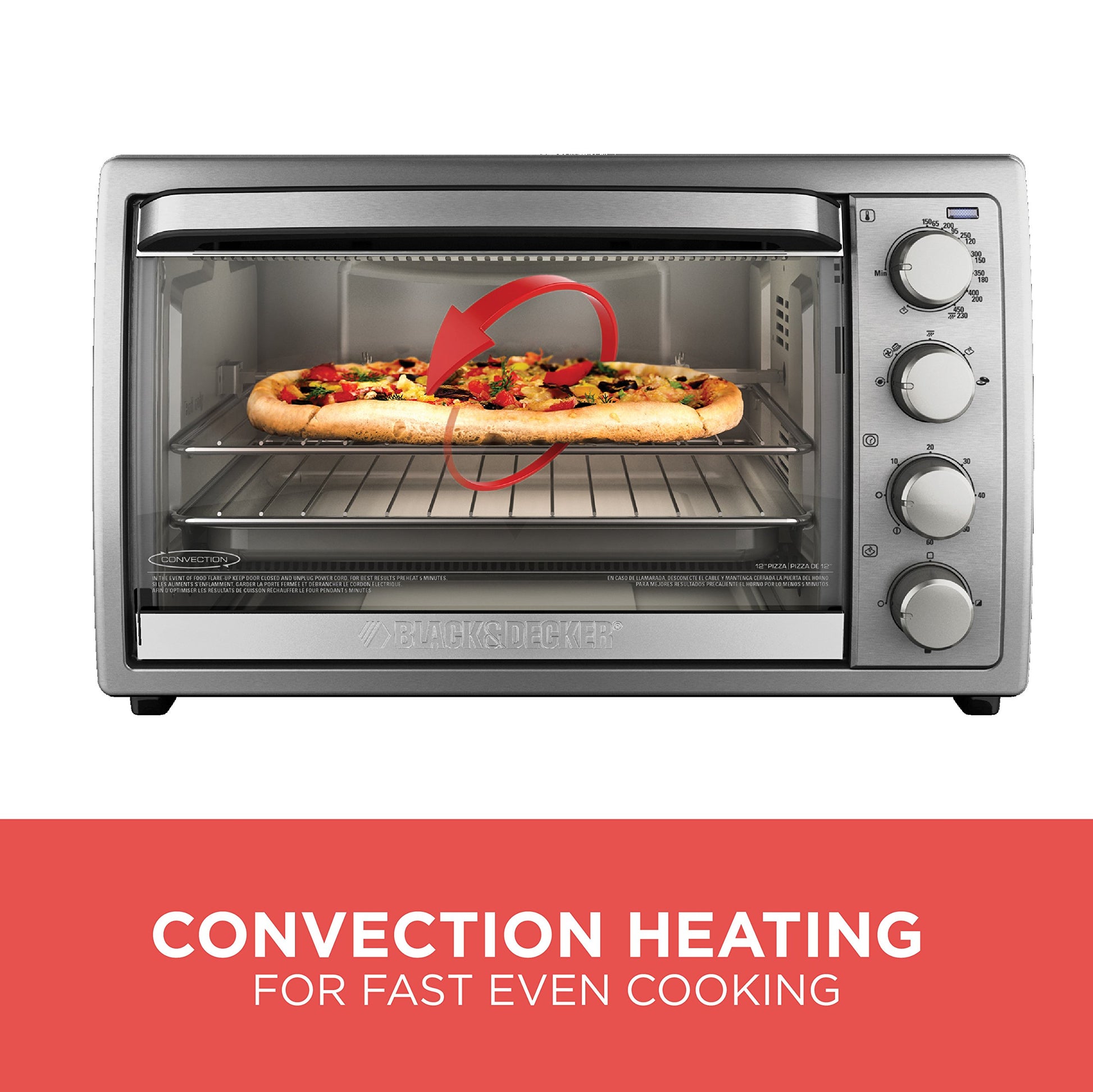 Black & Decker TO4314SSD Horno Asador, Tostador, color Plateado