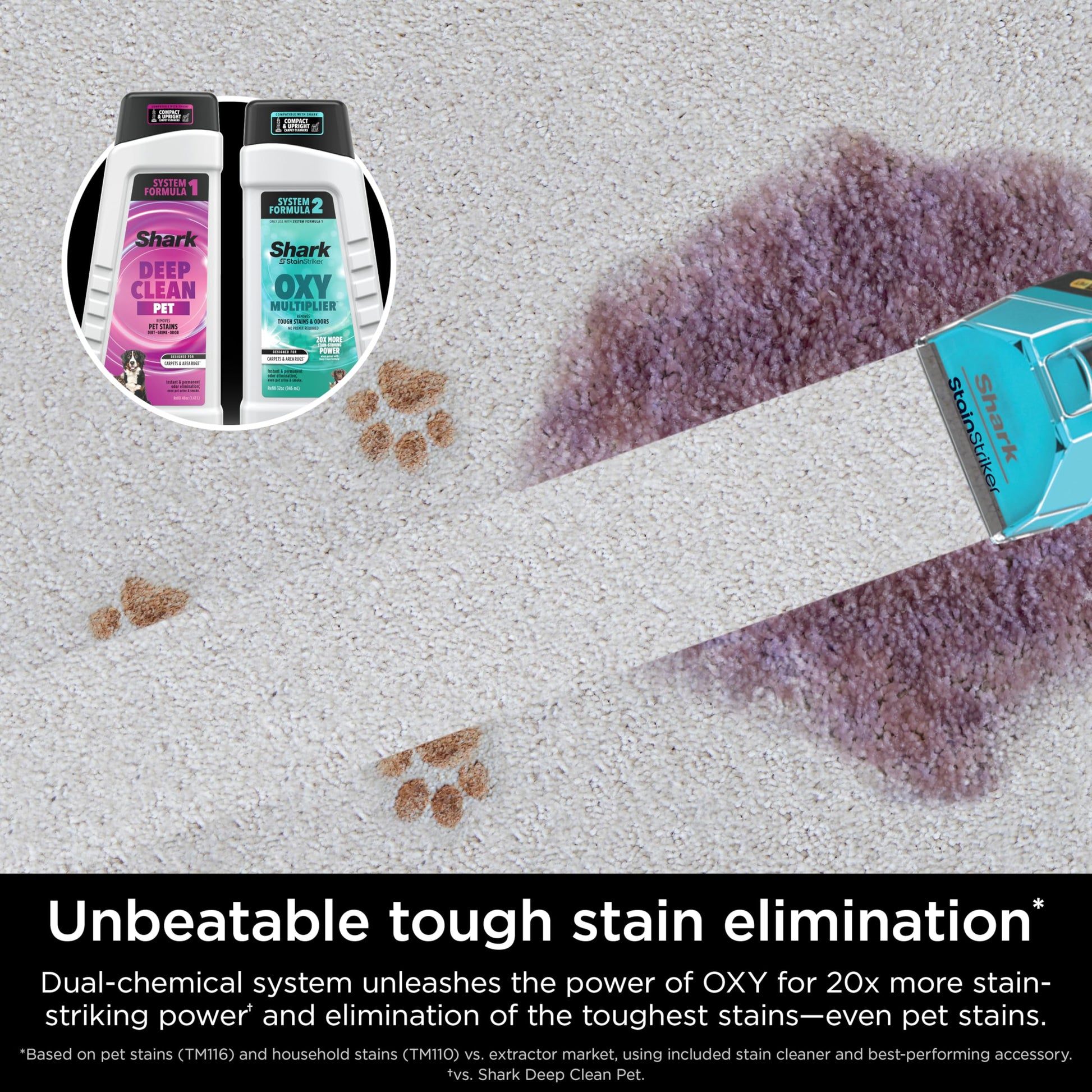 Limpiador de Alfombras Shark CarpetXpert HairPro Azul con StainStriker para Mascotas y Depilación