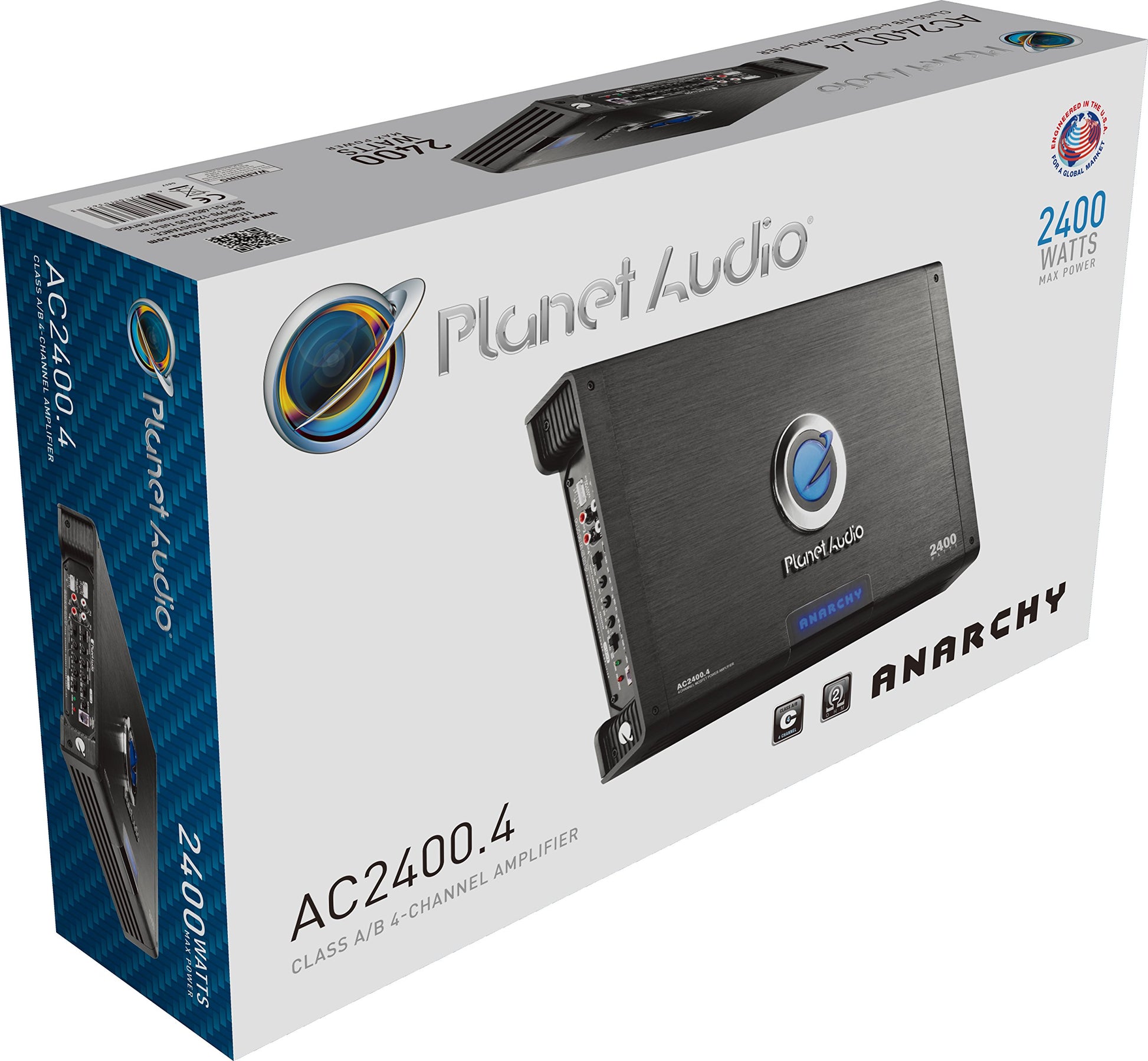 Amplificador de Clase A/B 2400-Watt 4 Canales Planet Audio Anarchy