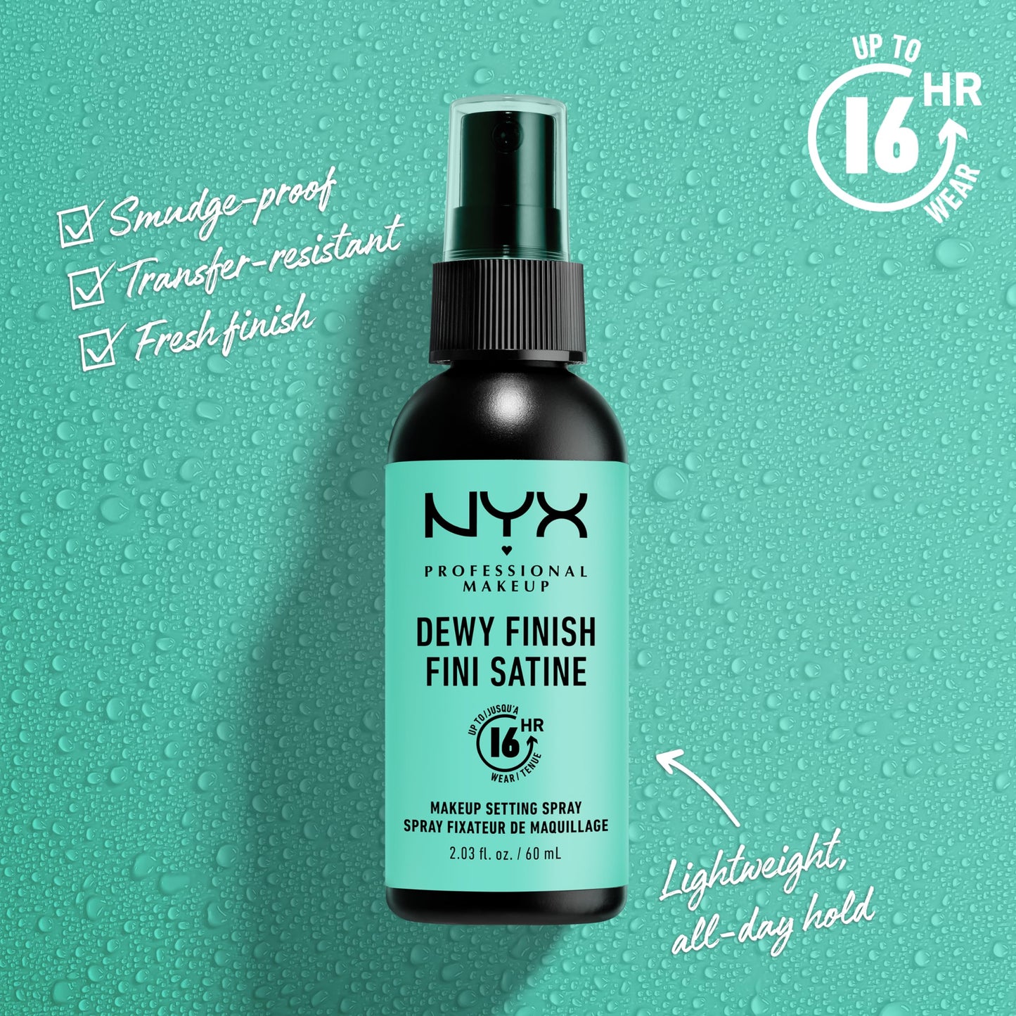 Fijador de Maquillaje NYX Professional Makeup Dewy Finish 60ml