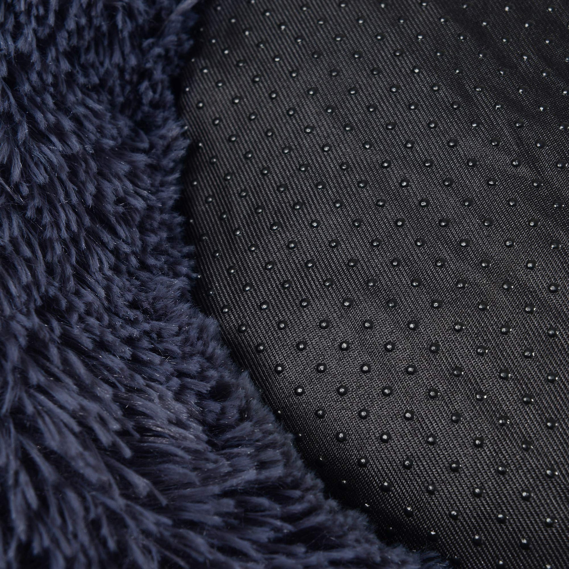 Feandrea Cama de Perros, Cama para Mascotas, Diámetro de 50 cm, Cojín Central Extraíble y Lavable, Alfombra de Felpa, Gris Oscuro MPGW037G02