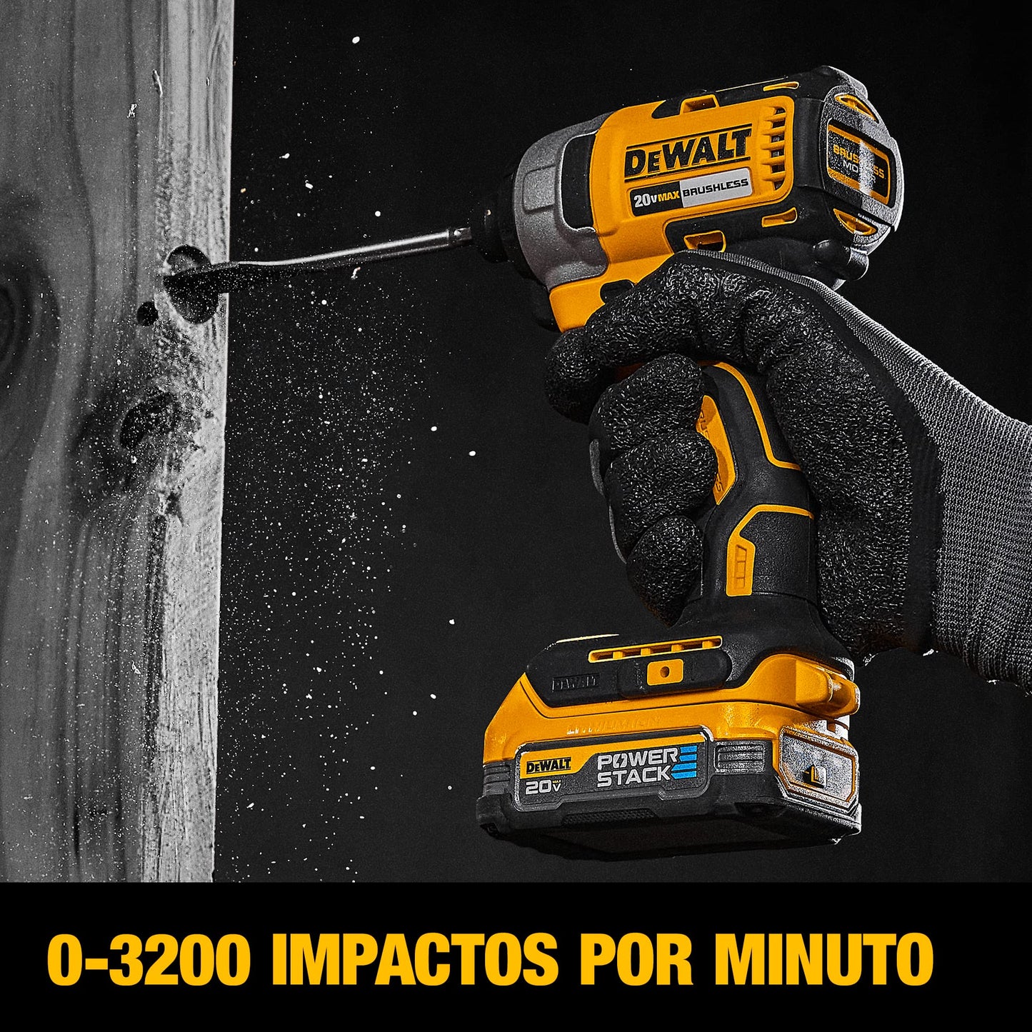 DEWALT Kit Taladro/Atornillador de 1/2 Pulgadas (13mm) y Atornillador de Impacto de 1/4 Pulgadas (6.35mm) 20V MAX* POWERSTACK DCK276D1E1