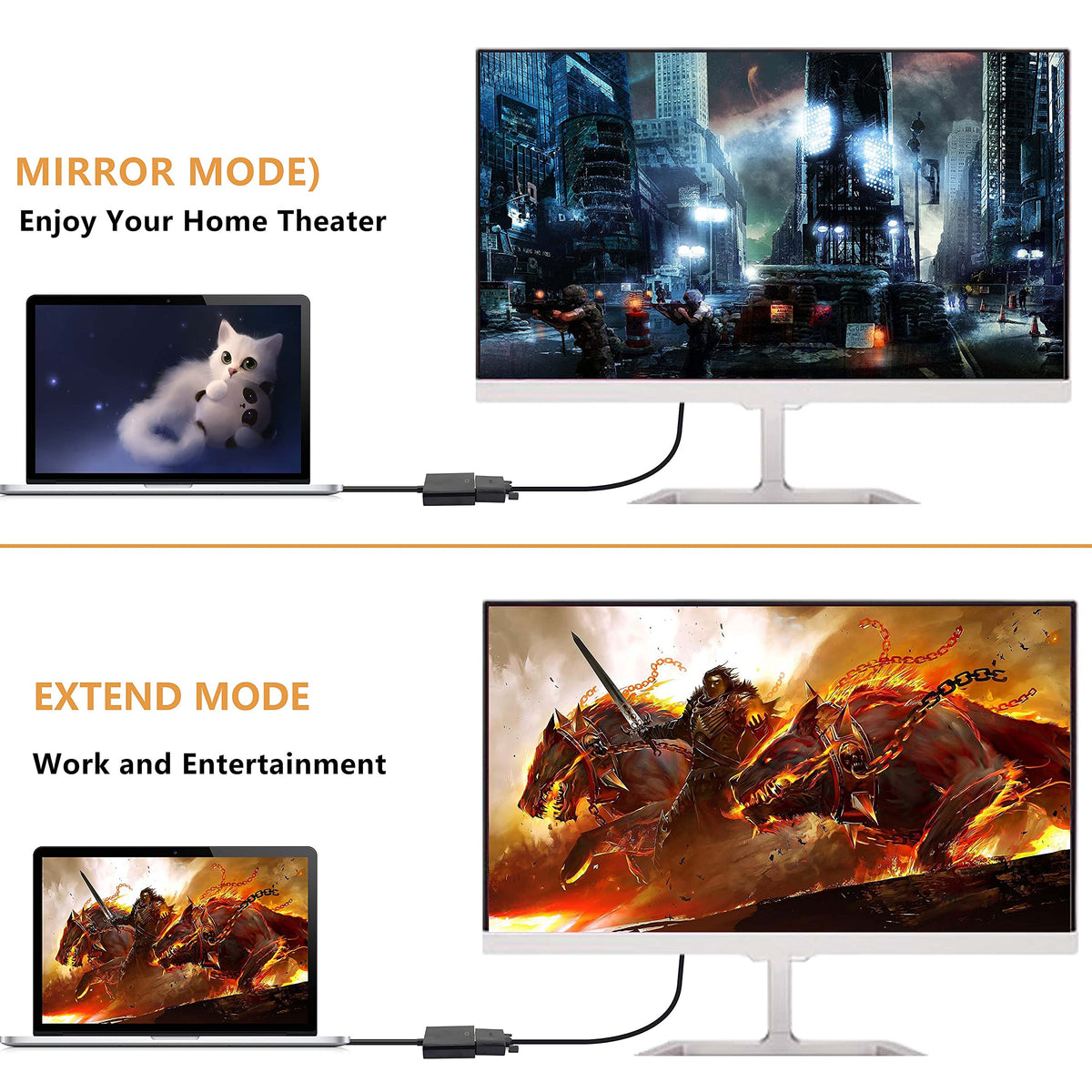 Adaptador de Audio Micro HDMI a VGA 1080p Full HD XMSJSIY para monitores y proyectores