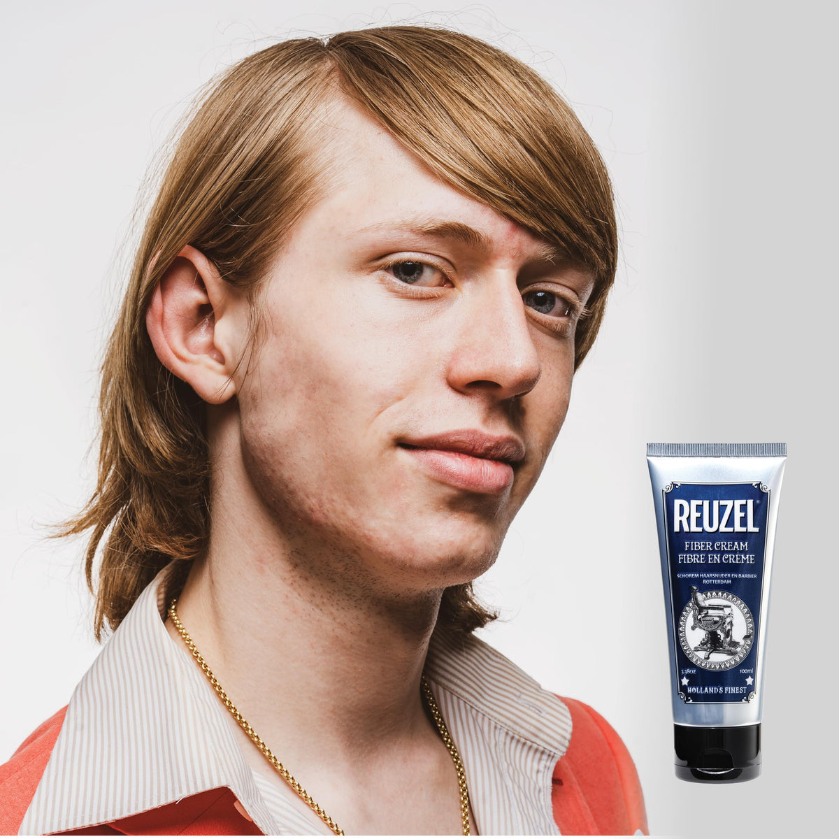 Reuzel Fiber Cream, Provides a Low Shine Finish, 100 ml