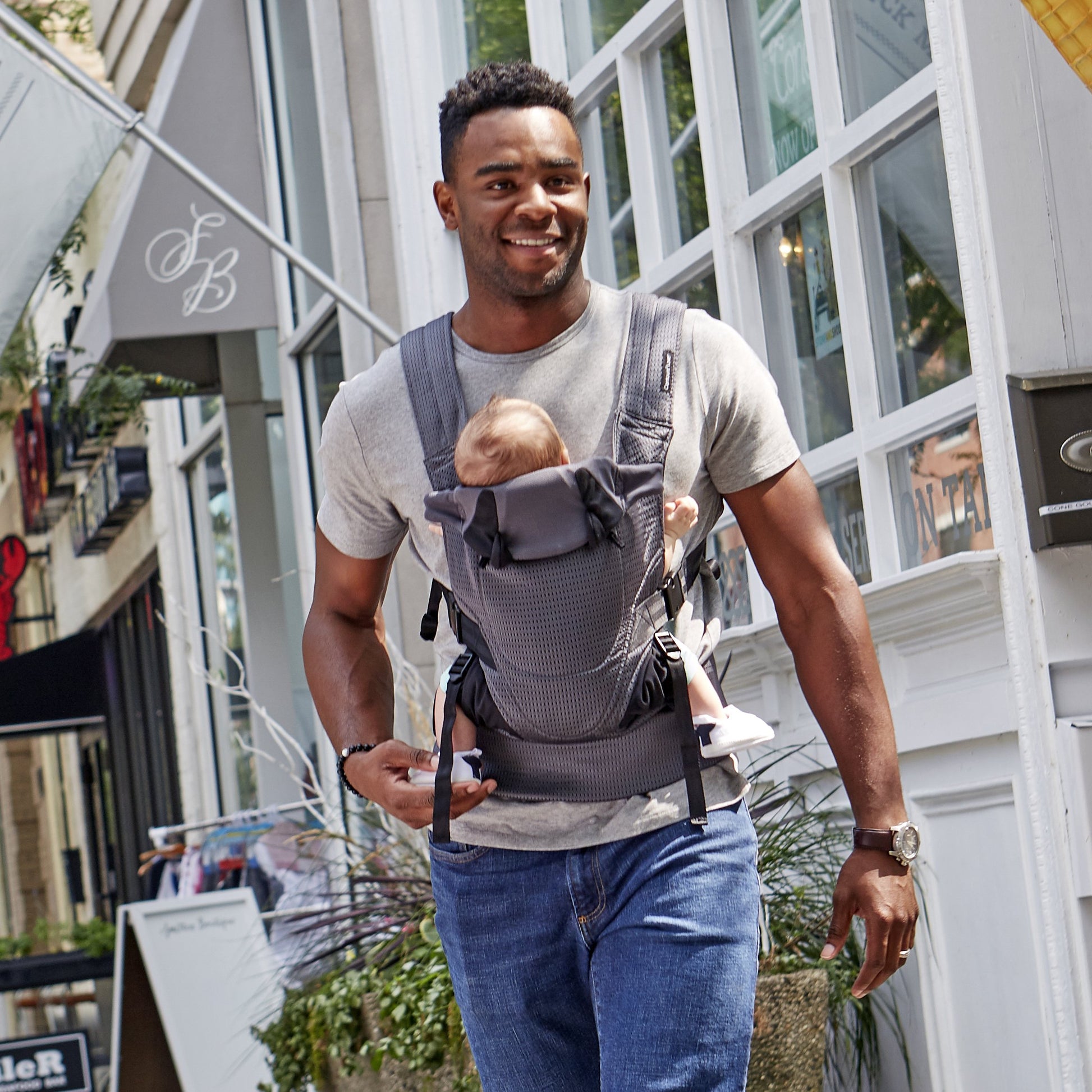 Contours - Portabebés para recién nacidos a niños pequeños | Love 3 posiciones convertible fácil de usar con bolsillos para hombres y mujeres, recién nacidos, cara frontal y cara frontal (8-30 libras)