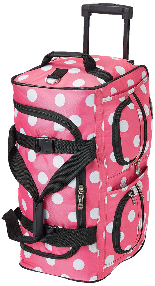 Bolsa de Lona Rodante Rockland PINKDOT 22 Pulgadas