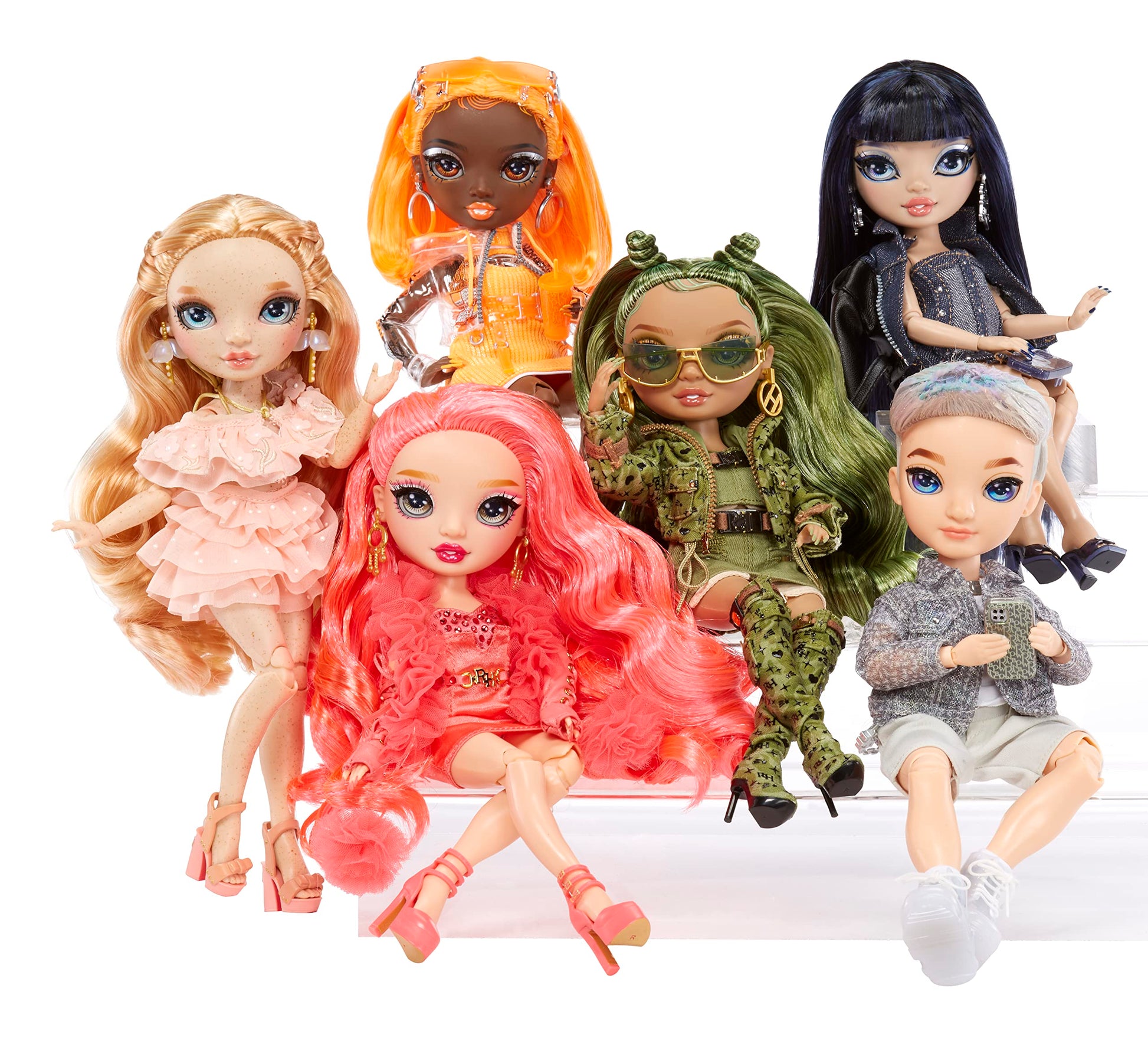 Muñeca Fashion Rainbow High Michelle ST.Charles Naranja con Look de Moda y Más de 10 Accesorios para Coleccionistas y Niños 4-12 Años