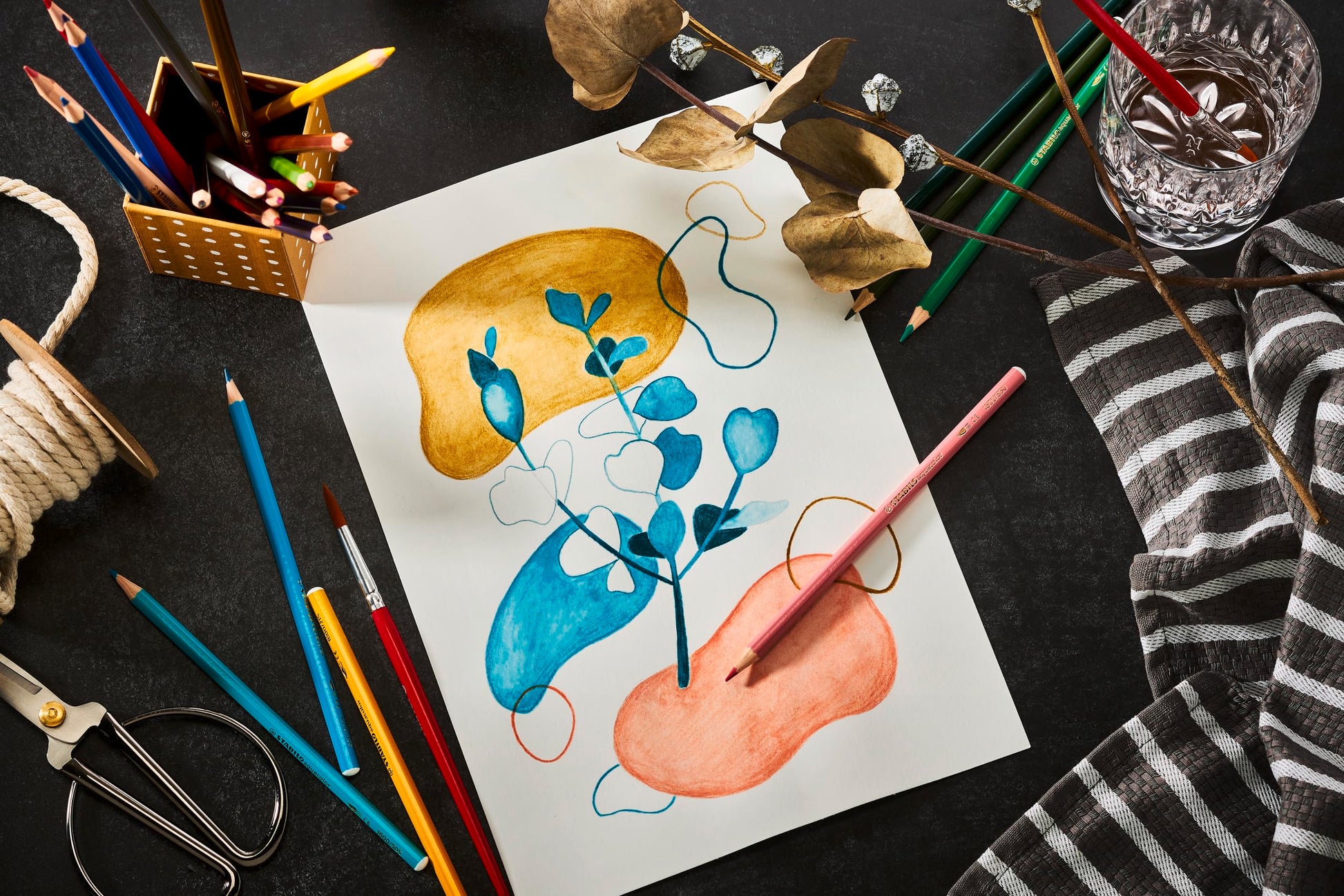 STABILO aquacolor ARTY - Estuche con 24 colores