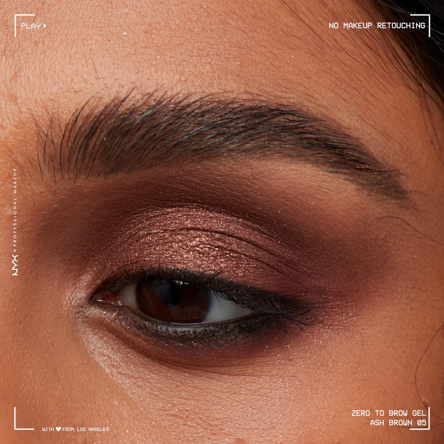 NYX Professional Makeup, Zero To Brow, Gel de Cejas con Color, Tono Ash Brown