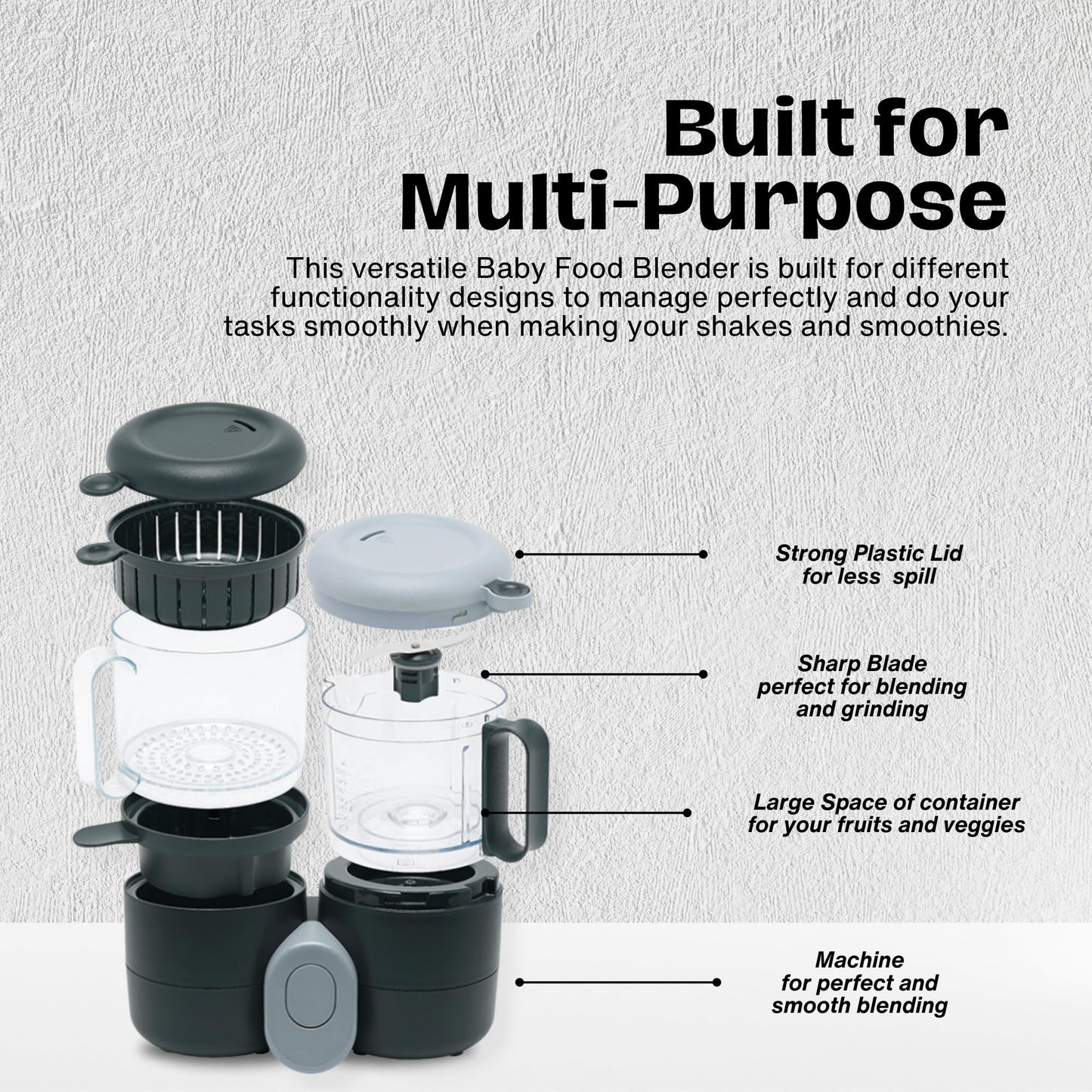 Vaporizador y Licuadora para Bebé Multifunción con Descongelación y Recalentamiento