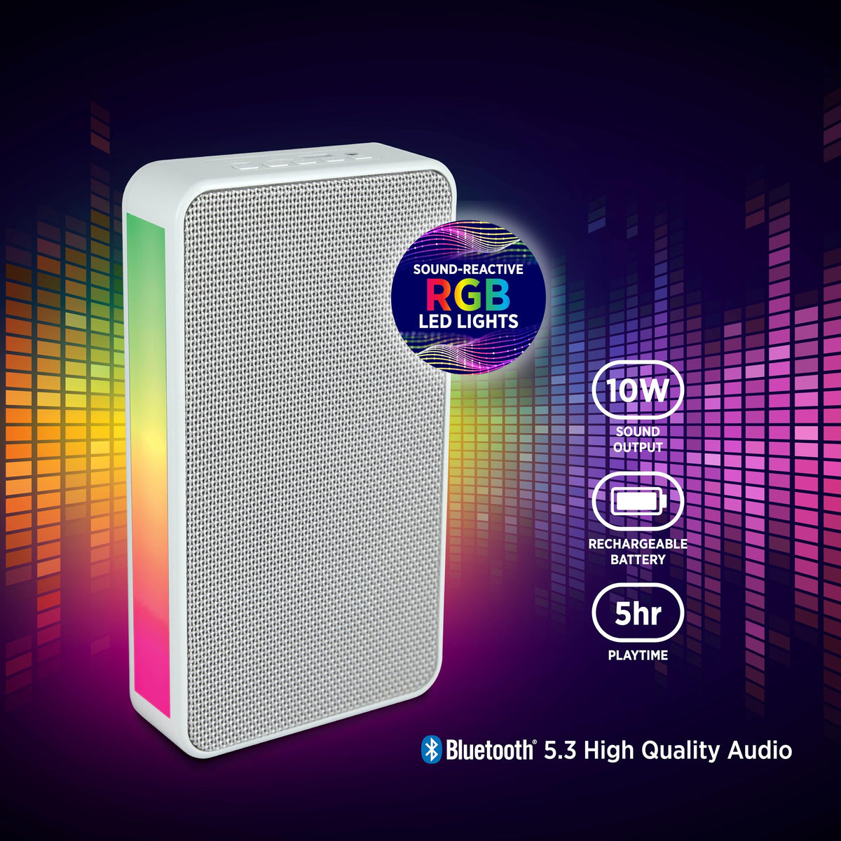 Altavoz Bluetooth InnoVibe RGB Inalámbrico de Pared para Patio