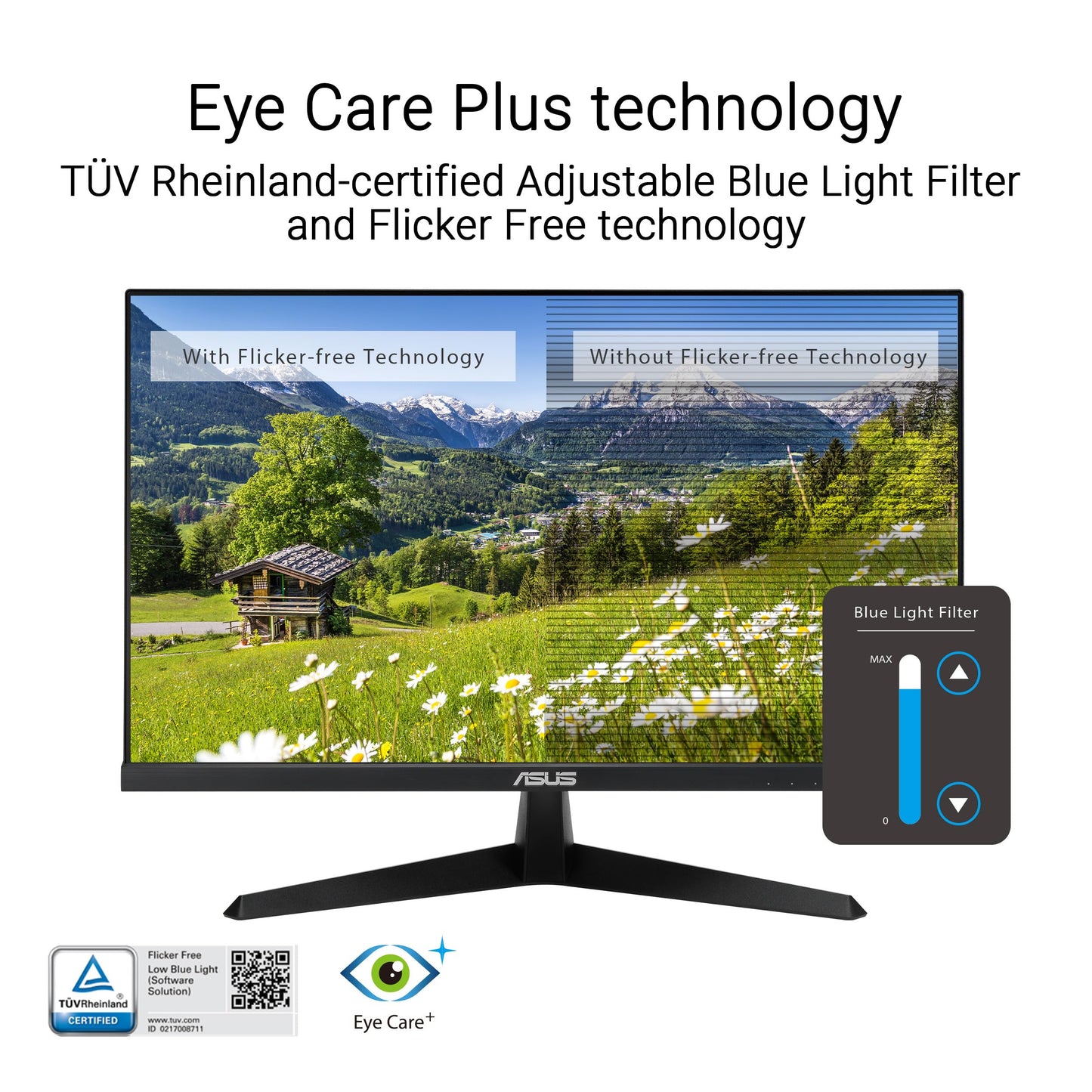 ASUS Monitor Gamer VY279HGR Eye Care Gaming 27 Pulgadas FHD (1920 x 1080)