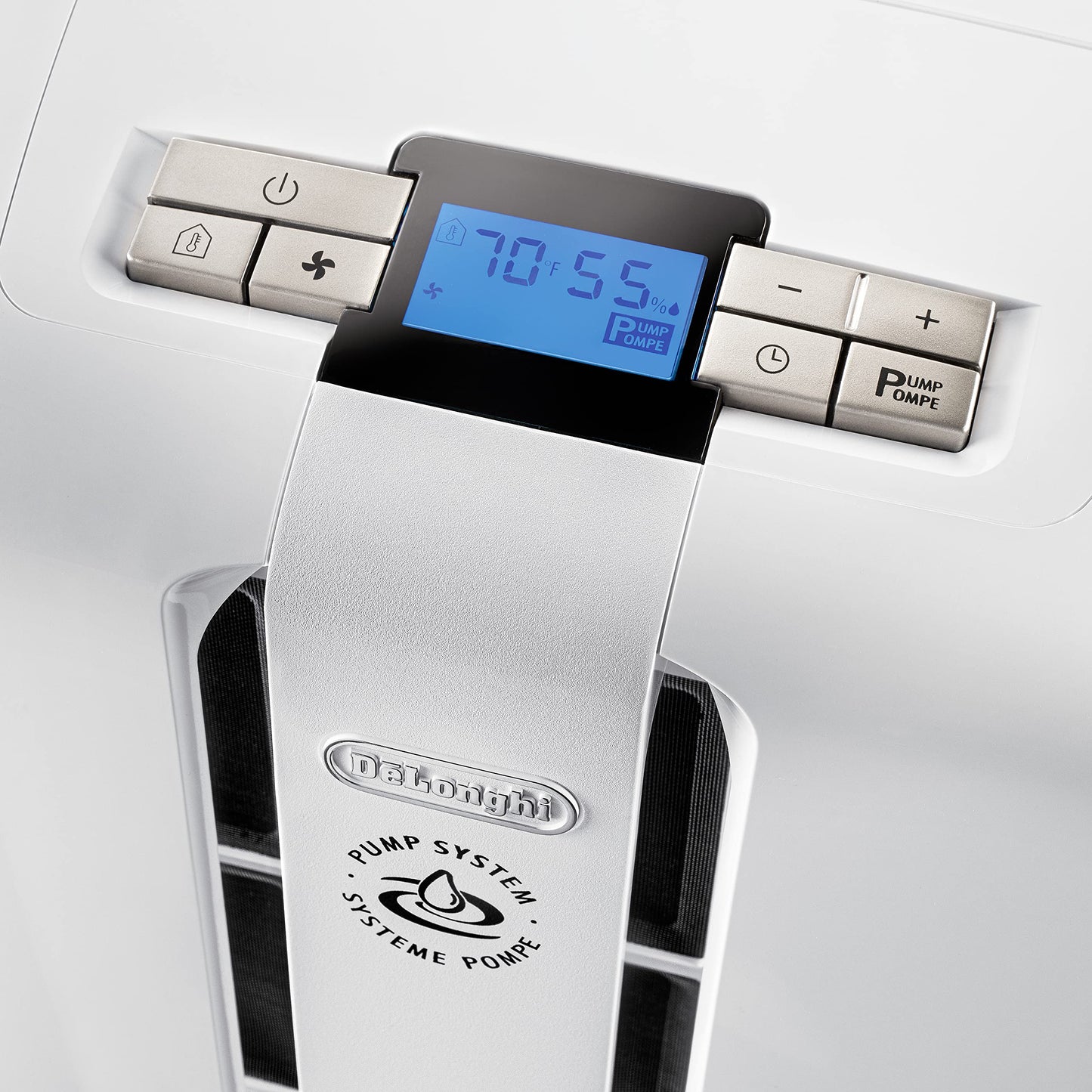 De'Longhi Deshumidificador DDX235PEF con Bomba de Extracción Incluida, Filtro de Carbon Activado y Filtro Biosilver.