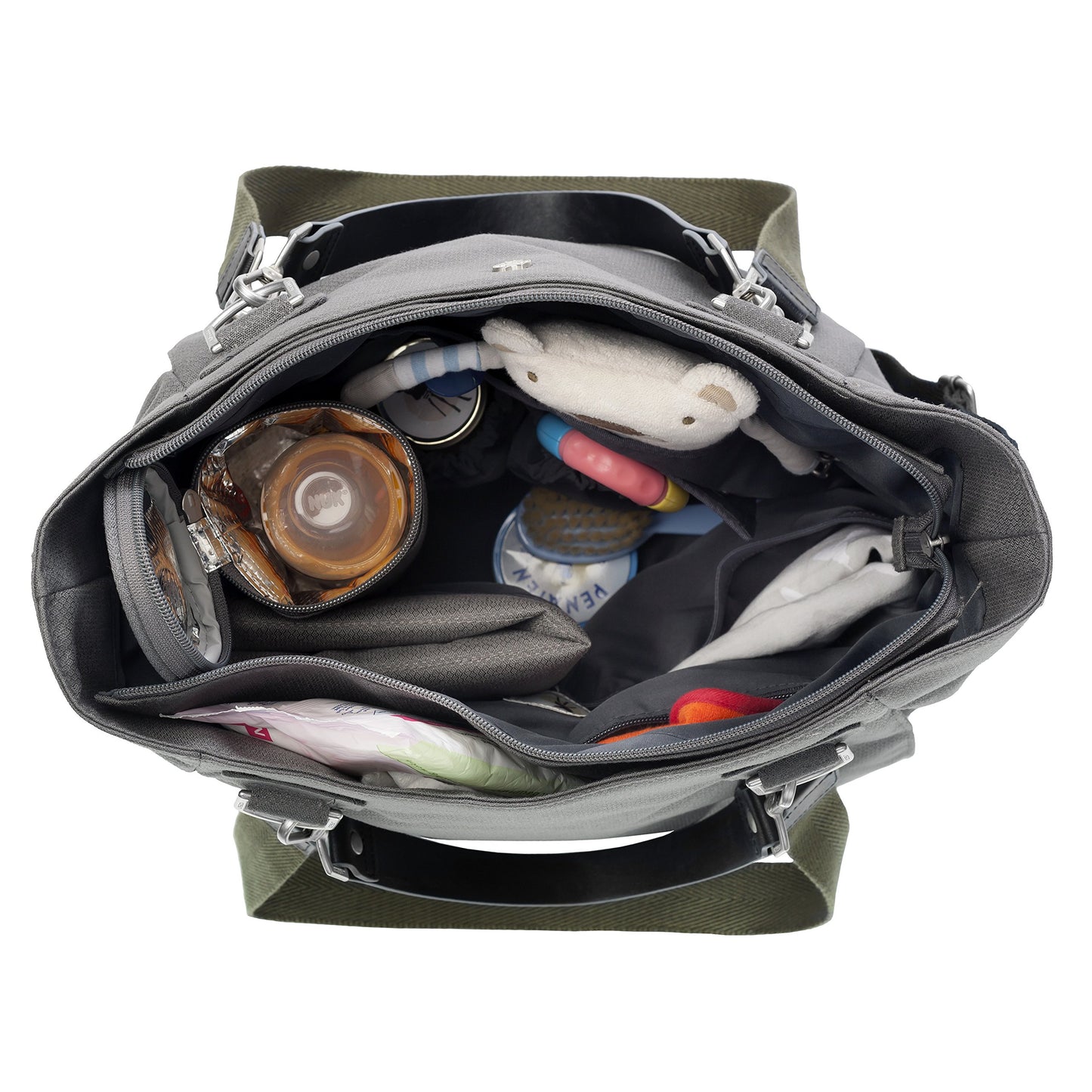 Lassig Lassig Green Label Mix 'n Match - Bolso para pañales, color gris