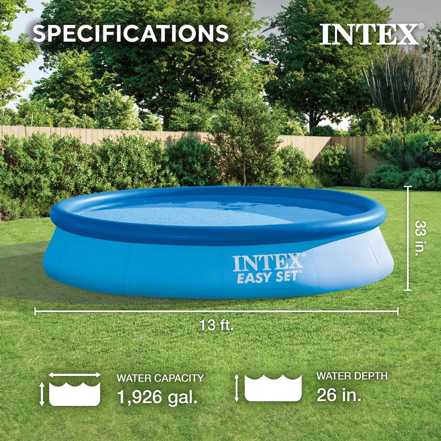 Intex 28141EH Framed/inflatable pool Round pool 7290L Azul alberca para piso - Piscina (Piscina hinchable/con anillo hinchable, Círculo, 7290 L, Azul, 7 personas(s), 6 Año(s))