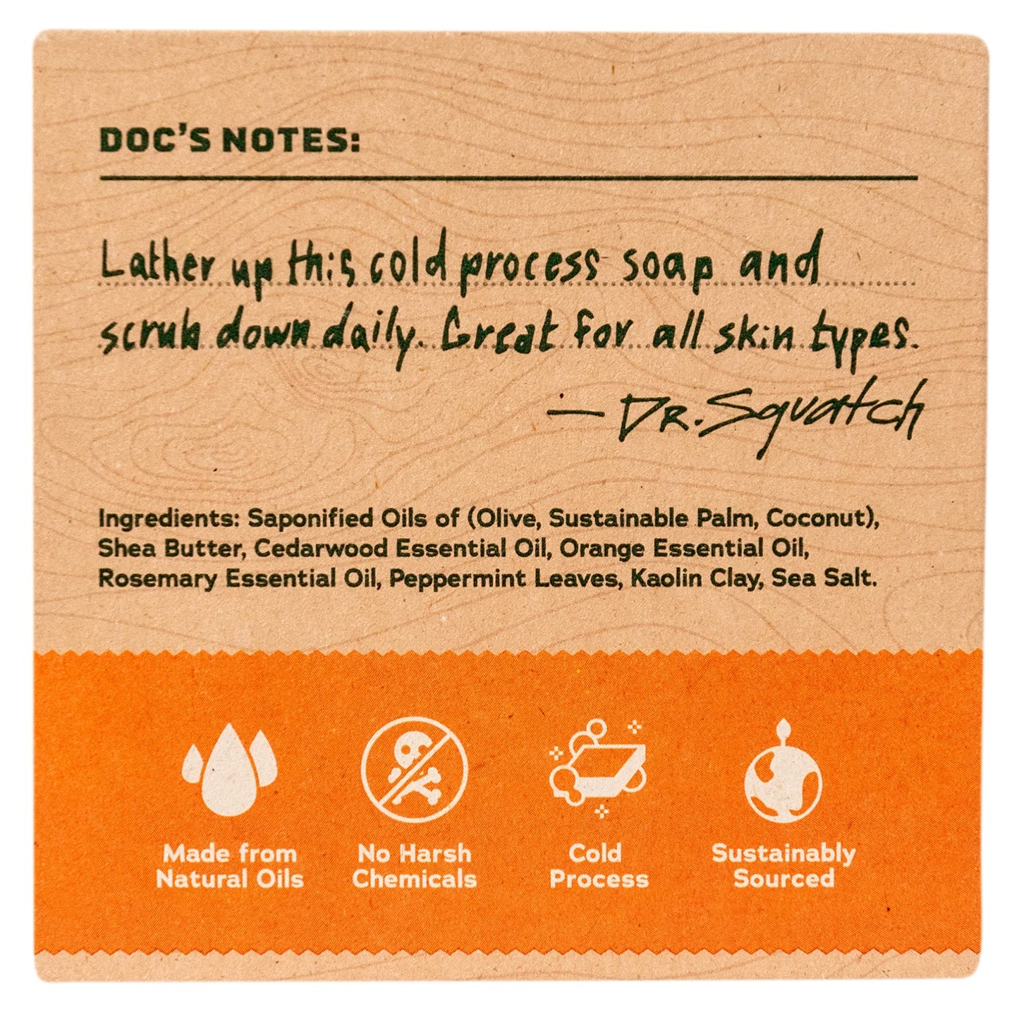 Dr. Squatch Men's Soap 3-Pack Bundle - Cedar Citrus Scented Natural Bar Soap for Men - Skin Exfoliating and Body Nourishing - Organic Handmade in USA (3 Bar Set)