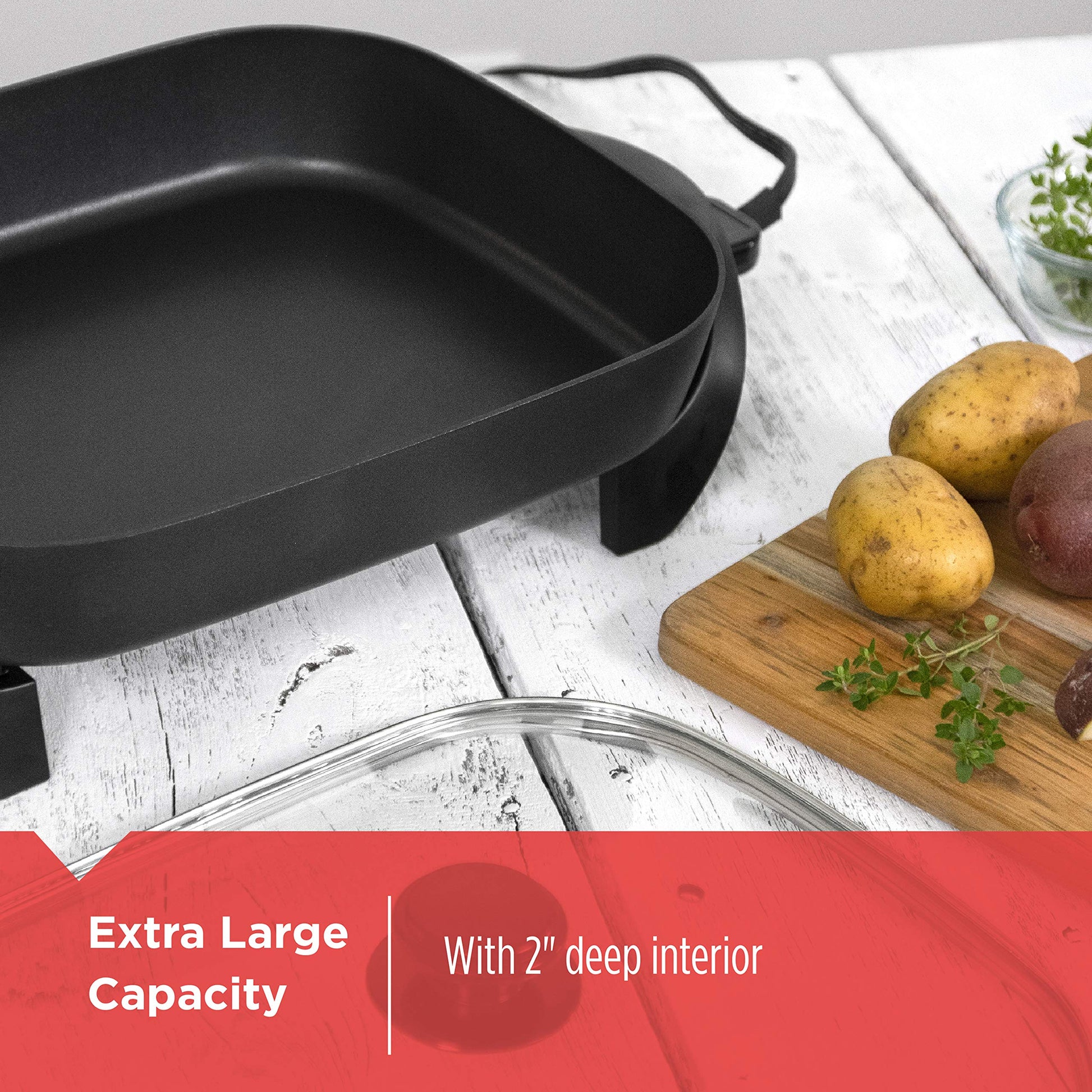 black & decker Electric Skillet, Negro, 30.48 cm x 38.1 cm, 1
